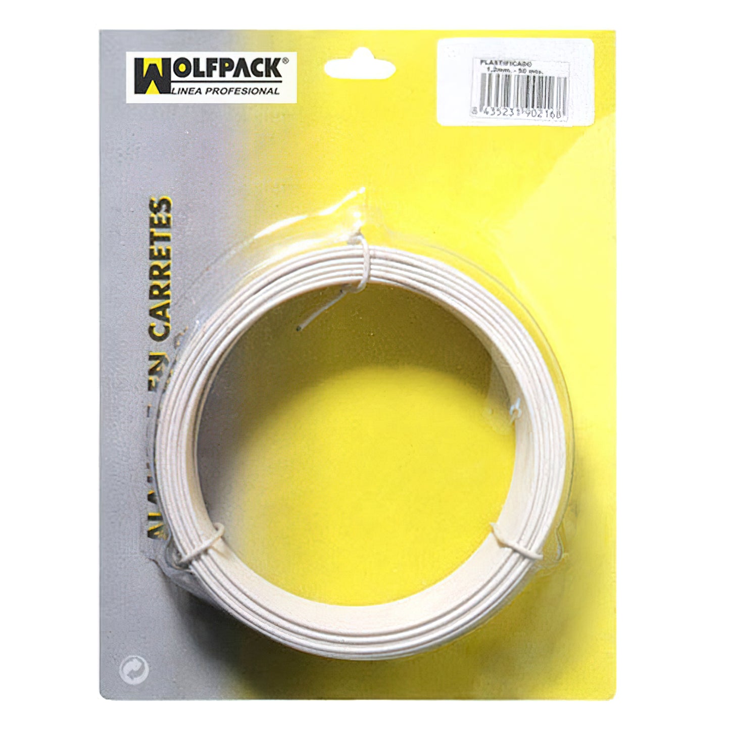 Arame plastificado 1,2 mm. Branco (Rolo 50 metros)
