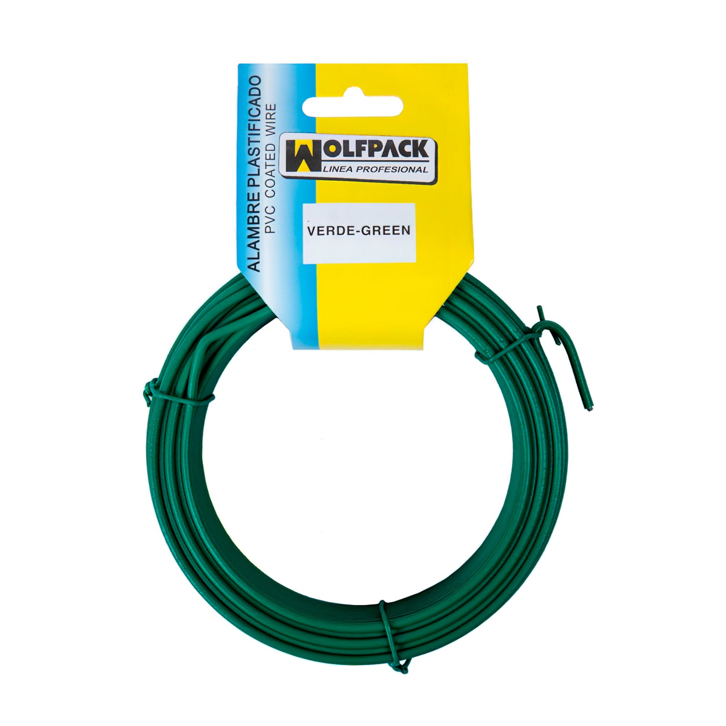 Alambre Plastificado (Rollo 25 Metros) Verde Nº 16 / 2.7 mm.