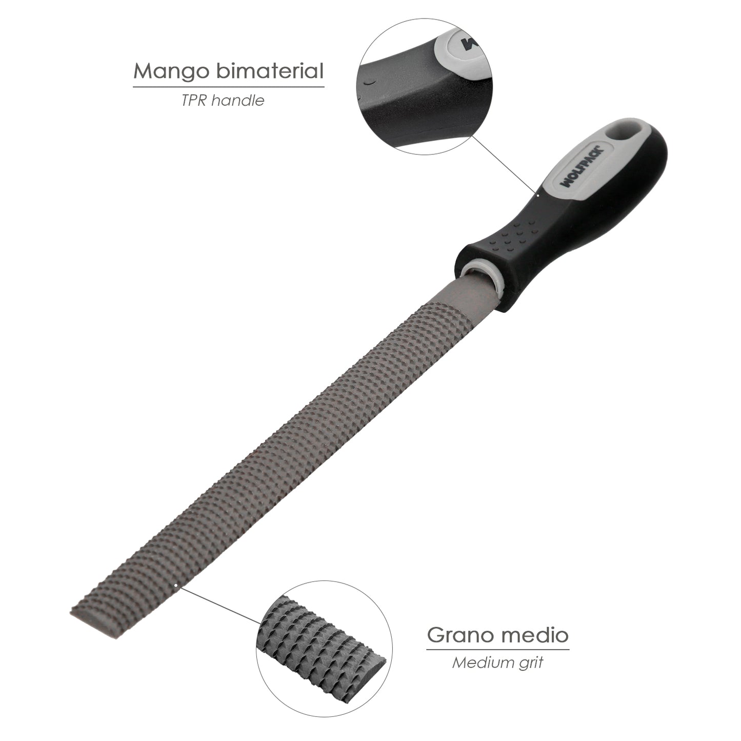 Escofina Con Mango Ebanista Entrefina 6"