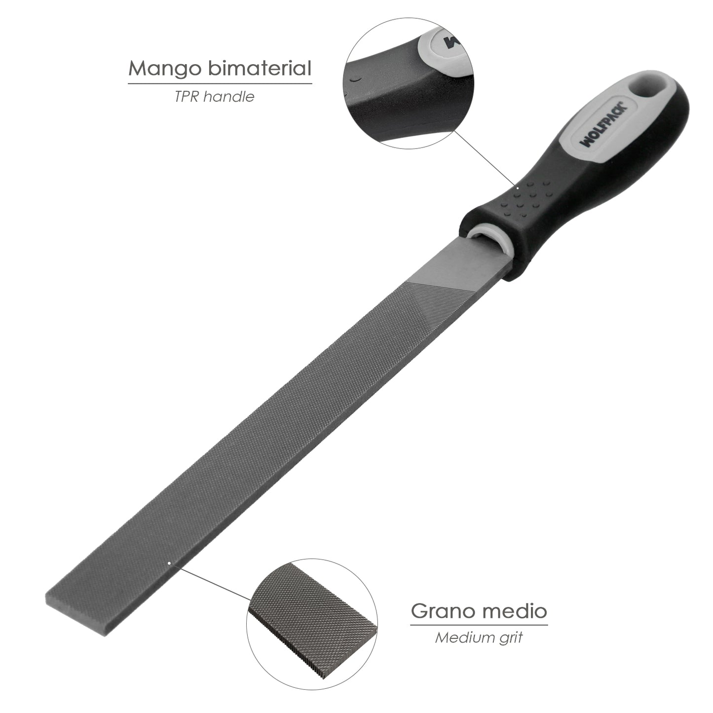 Lima Con Mango Paralela Entrefina 6"