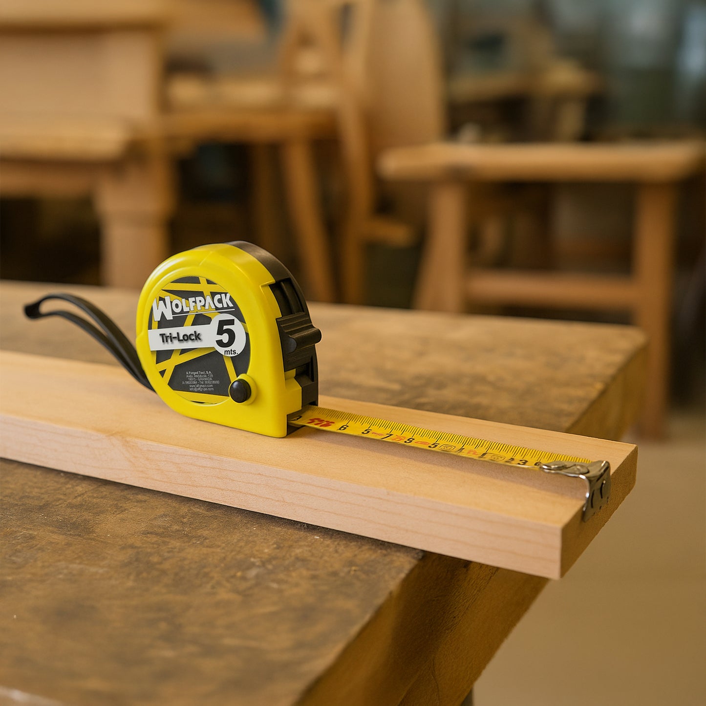 Flexômetro magnético amarelo com freio 5 metros / 19 mm.