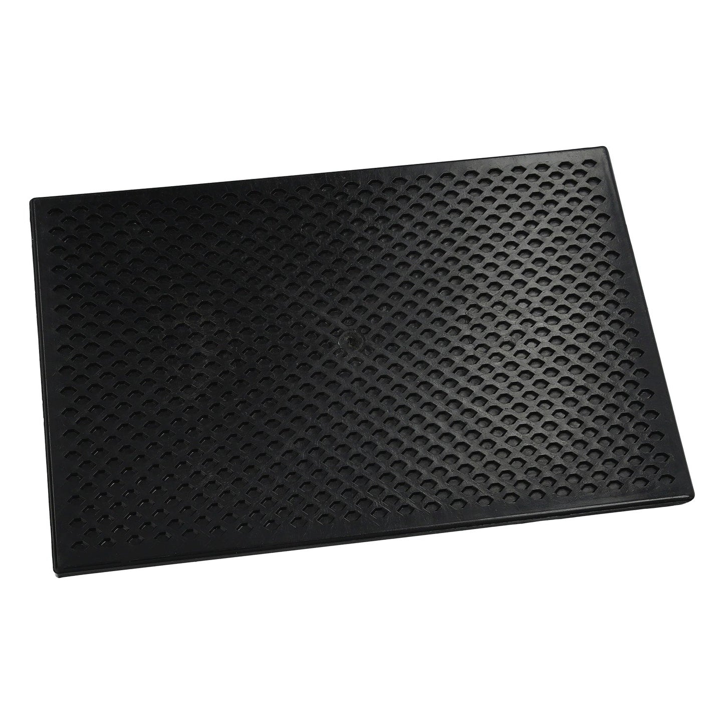 Talocha Plastico 27x18 cm. Mango Madera Negra Con Alveolos
