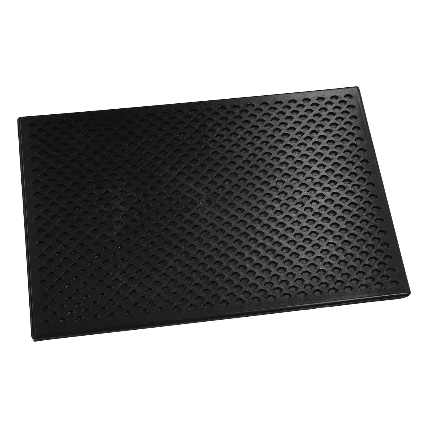 Talocha Plastico 32x22 cm. Mango Madera Negra Con Alveolos