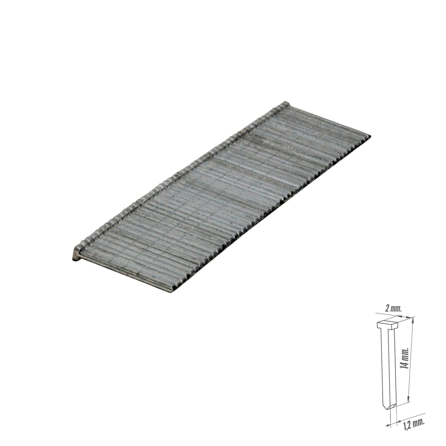 Agrafo Maurer Flat Head Tip No. 8 14 mm. 1.000 peças