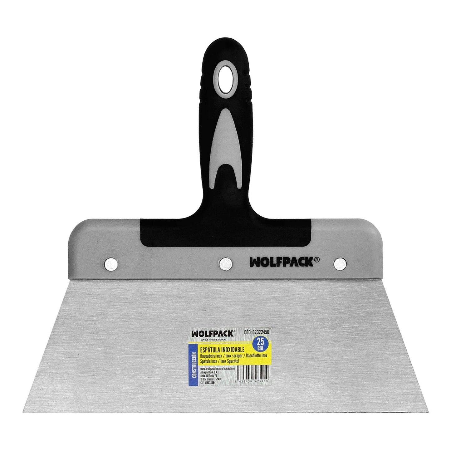 Espatula Acero 250 mm. Mango TPR