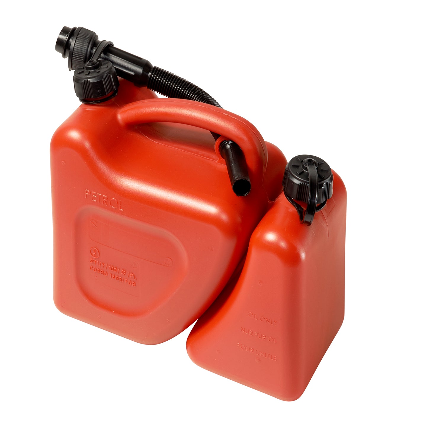 Garrafa de gasolina dupla. Capacidade 5 + 2 Litros "UN" Aprovado Com Cânula