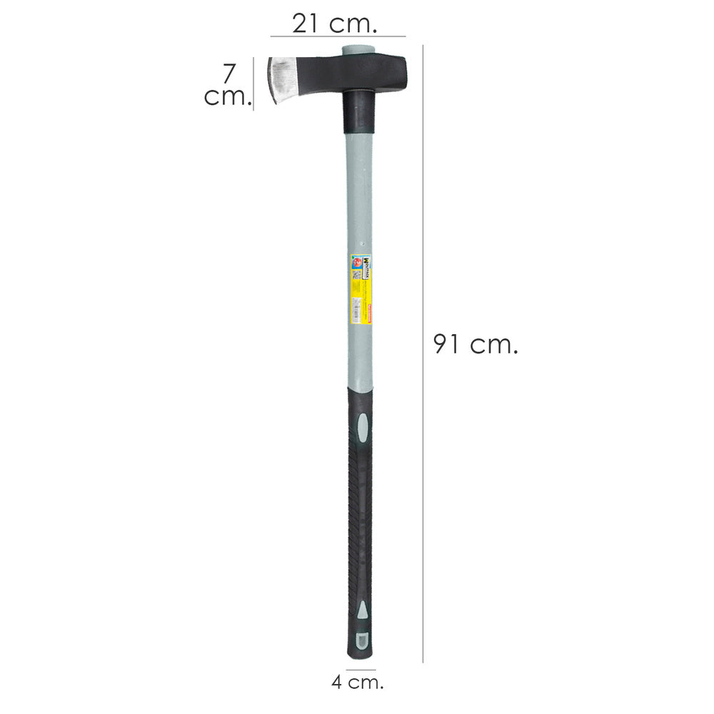 Maça Cunha Com Cabo Fibra De Vidro 3 Kg. (tipo machado)