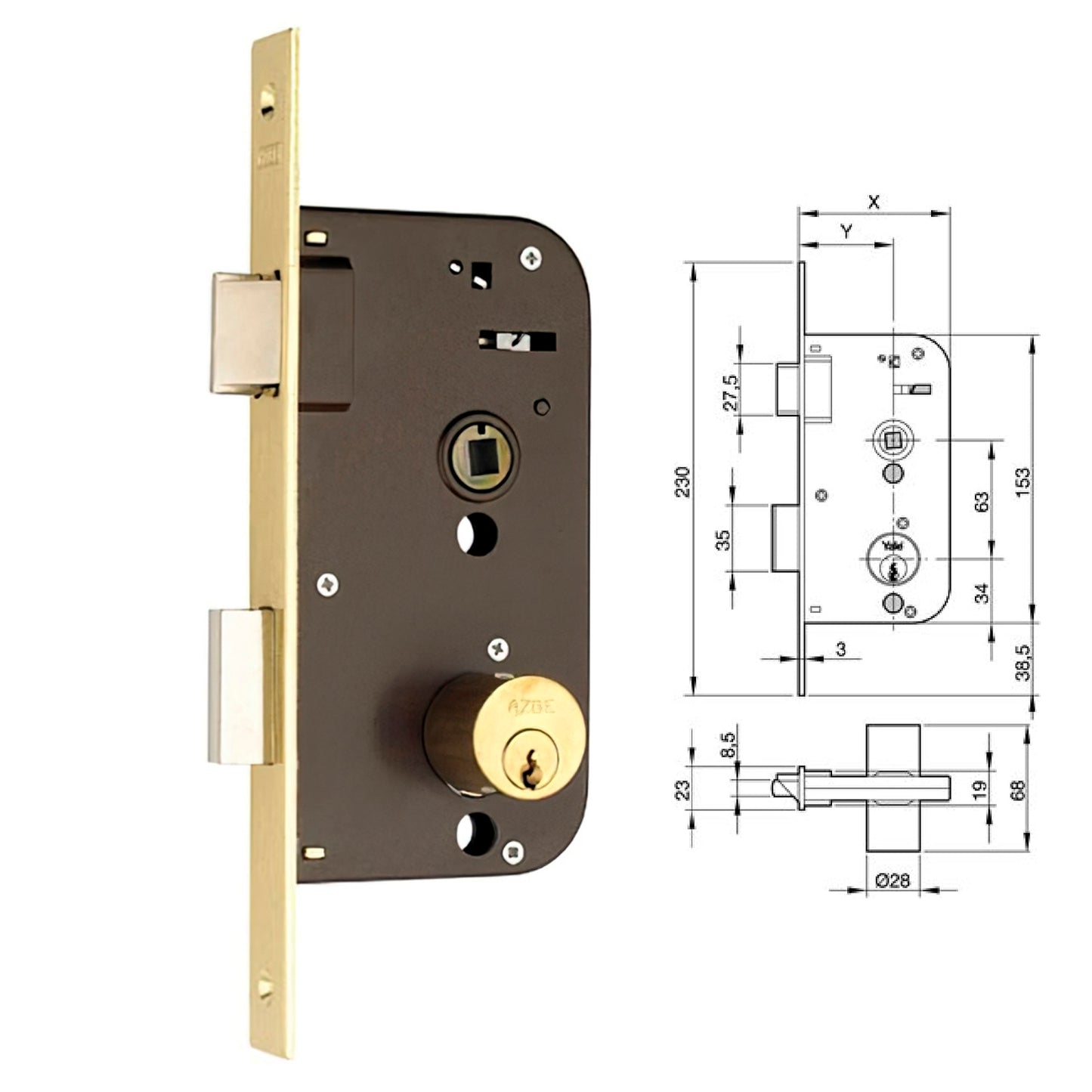 Cerradura Yale 45-hl/ 70