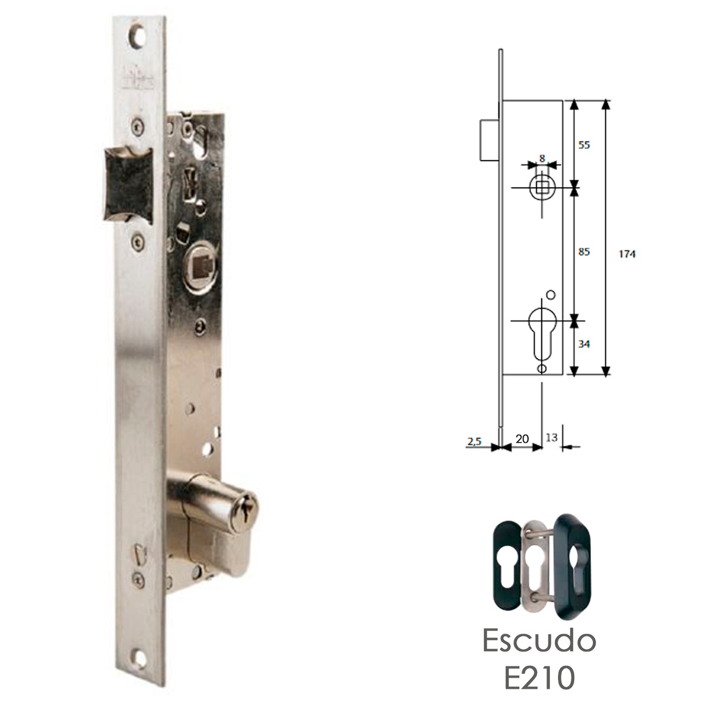 Fechadura Tesa 2219/20/3ai