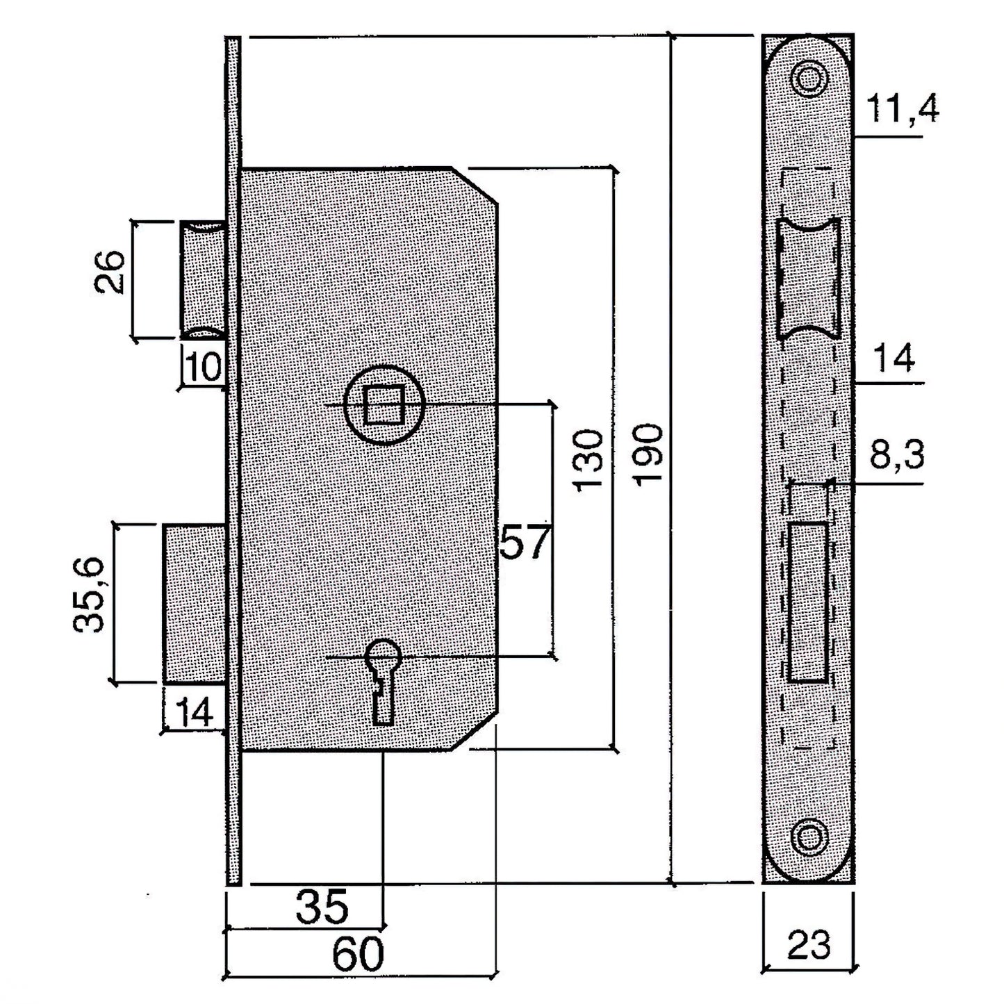 Fechadura Ucem 6134-hl/35
