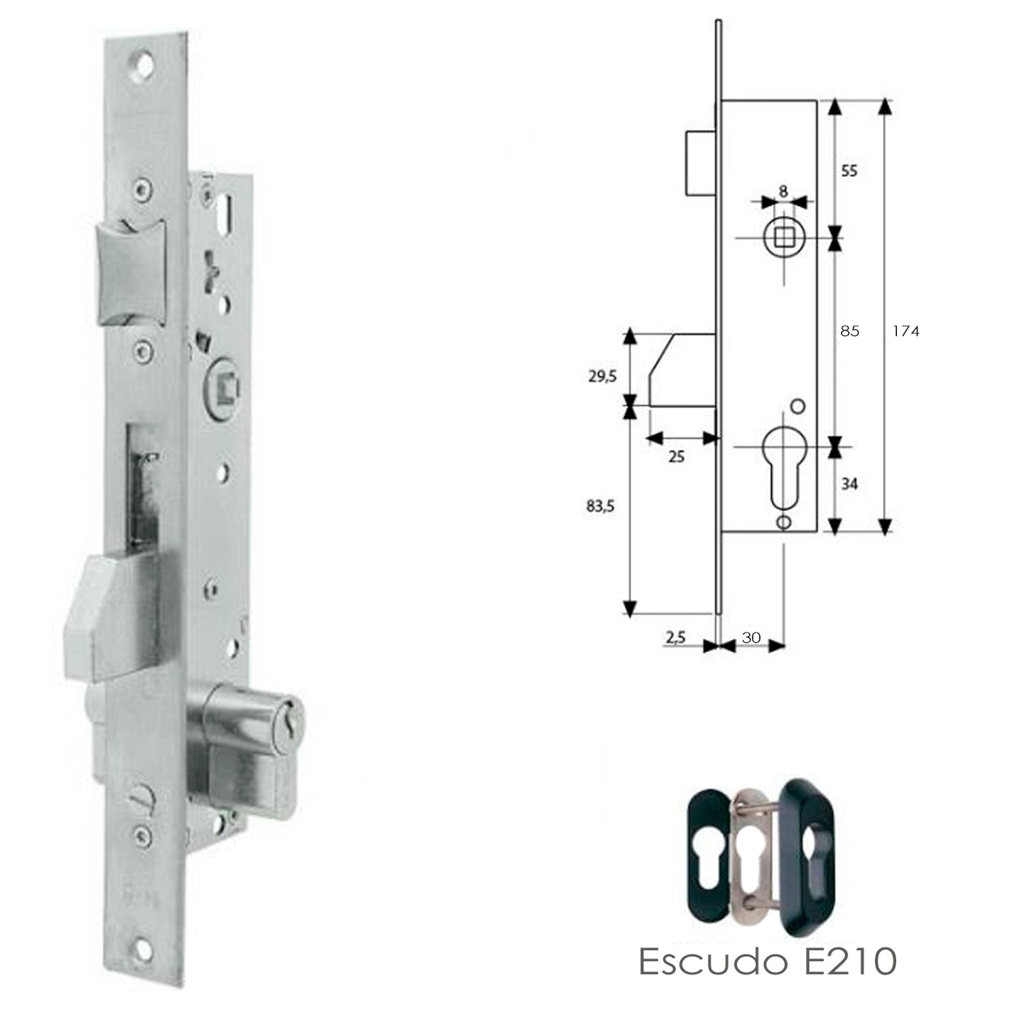 Fechadura Tesa 2210/30/3ai