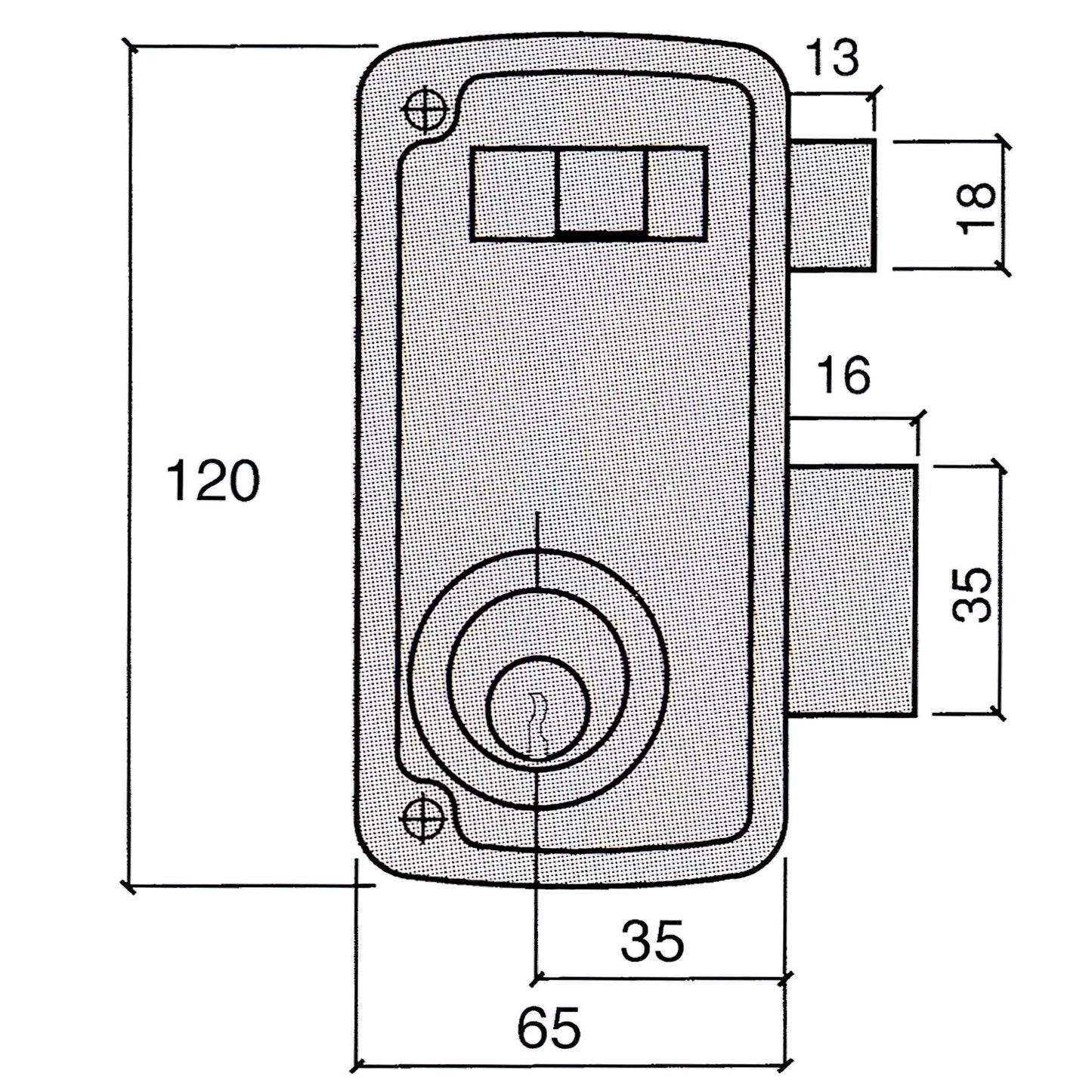Ucem 4056-a-hb/65/ fechadura esquerda