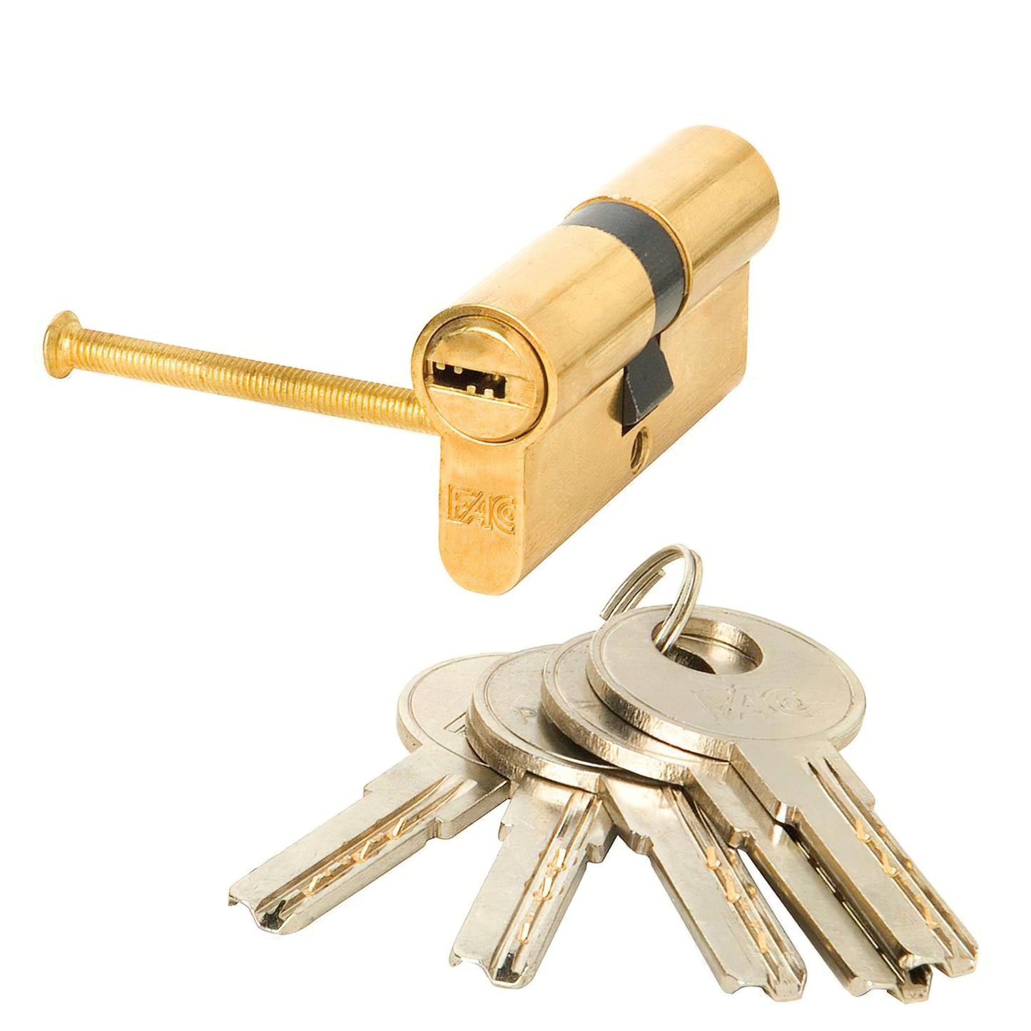 Fac Security Cilindro 70-p 30x40 Latão banhado 15,0 mm.
