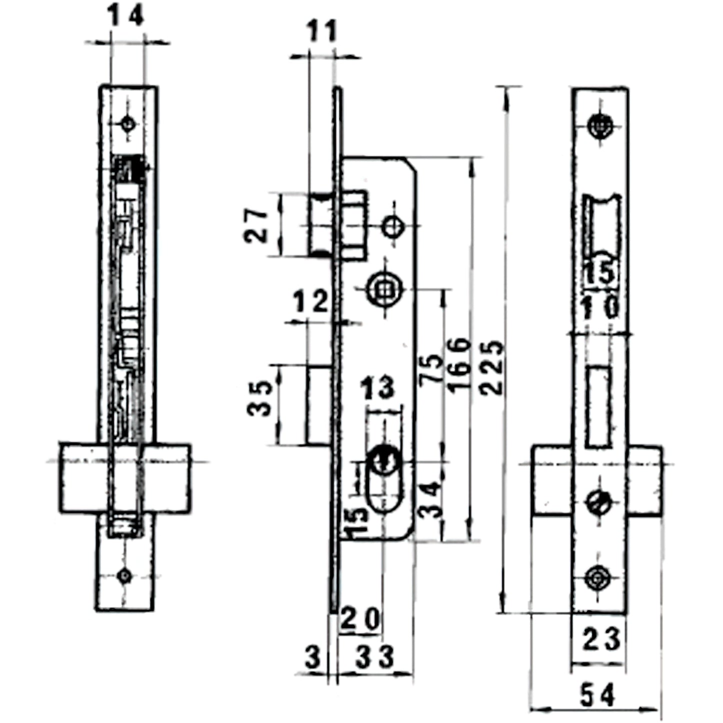 Fechadura Lince 5560n Hn/20 mm.