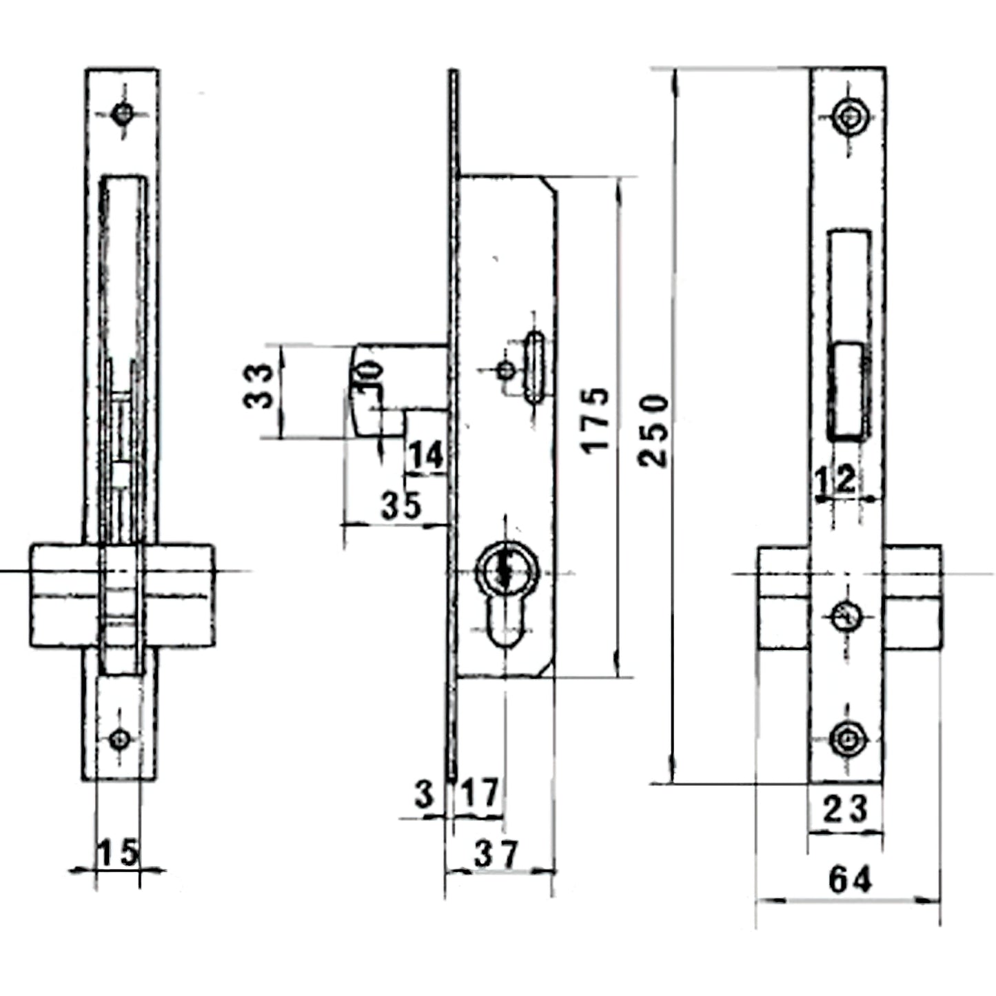 Fechadura Lince 5582n Hn/17 mm.
