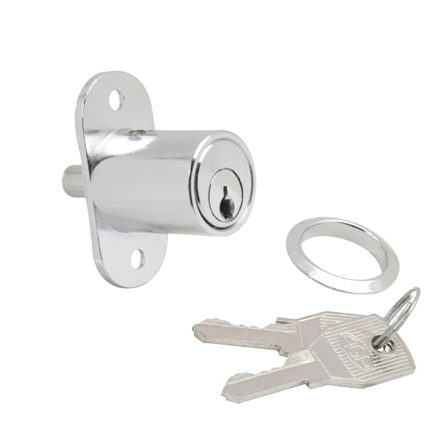 Cerradura Puerta Corredera Pulsador 147/27 mm. Cromado