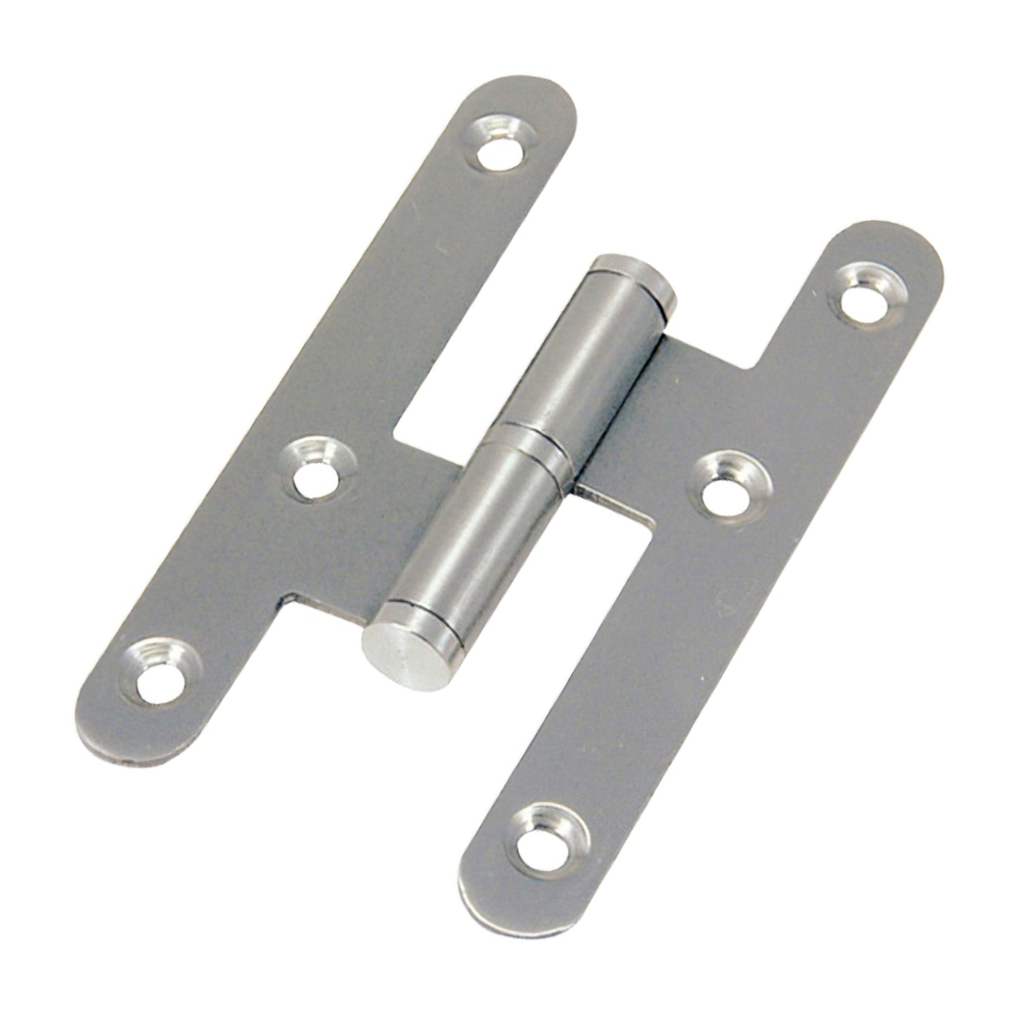 Dobradiça de Aço Inox Borda Redonda Sem Acabamento 100 mm. Certo