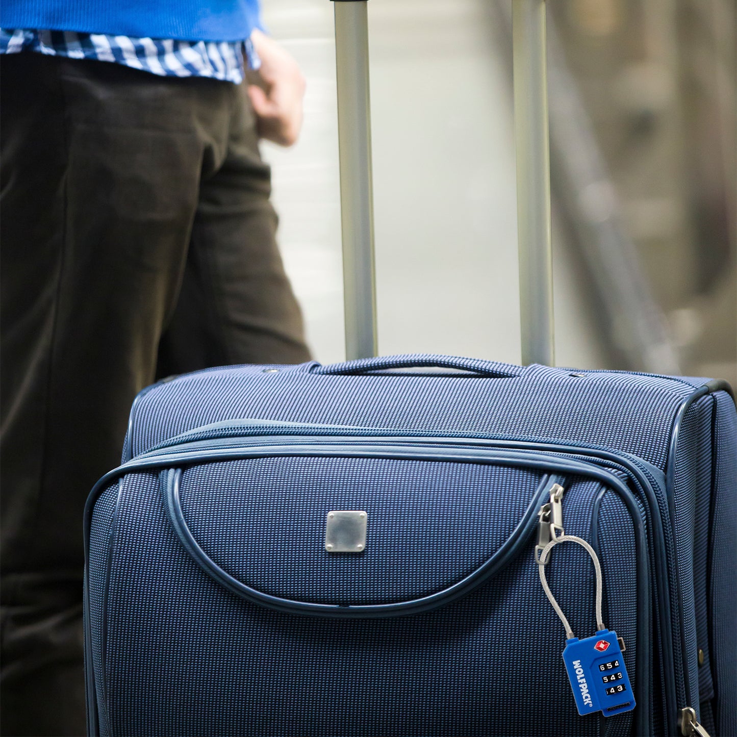 Candado Seguridad Equipaje Tsa 3 Digitos Con Cable Acero. Candado Combinación, Maleta, Viaje, Mochilas, Seguridad