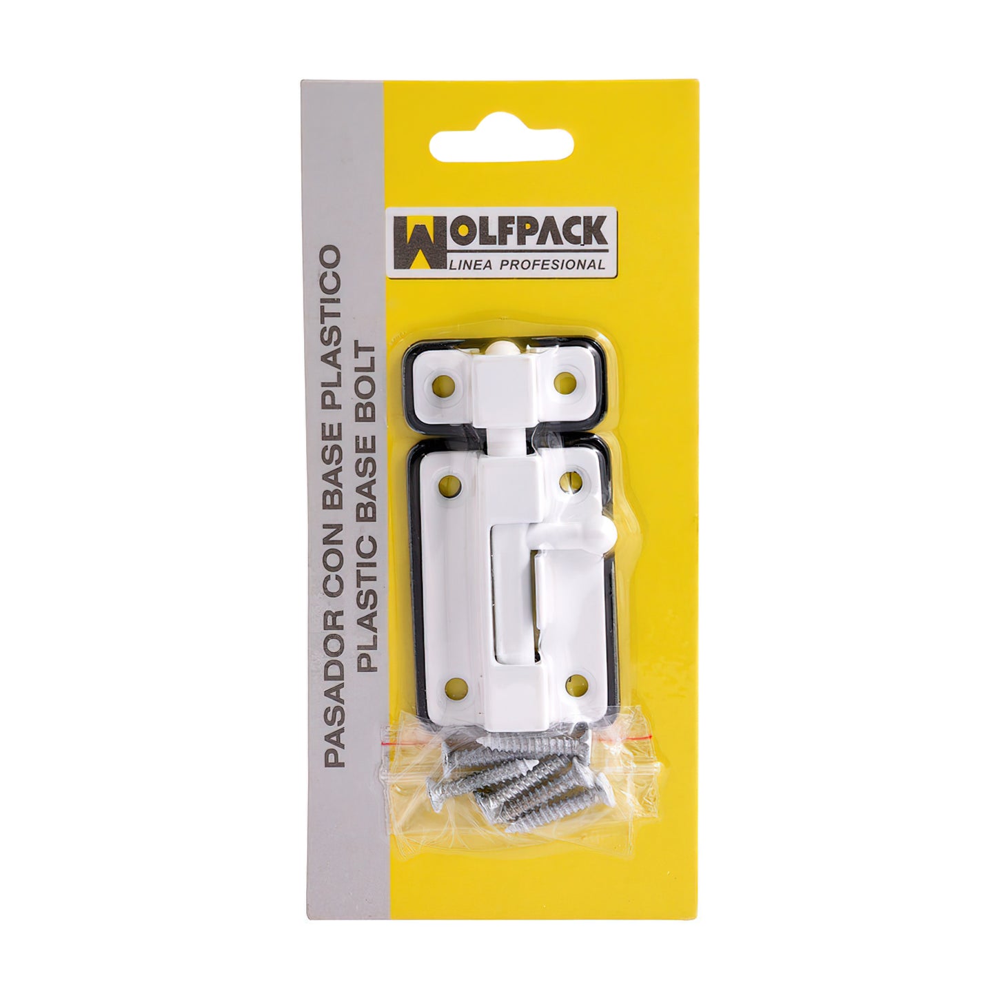 Clipe de base de plástico Wolfpack 50 mm branco