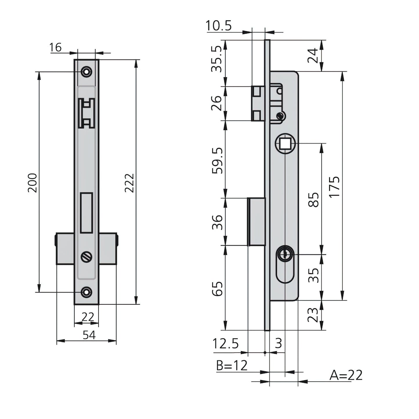 Fechadura Cvl 1963/0 Metal Carpintaria