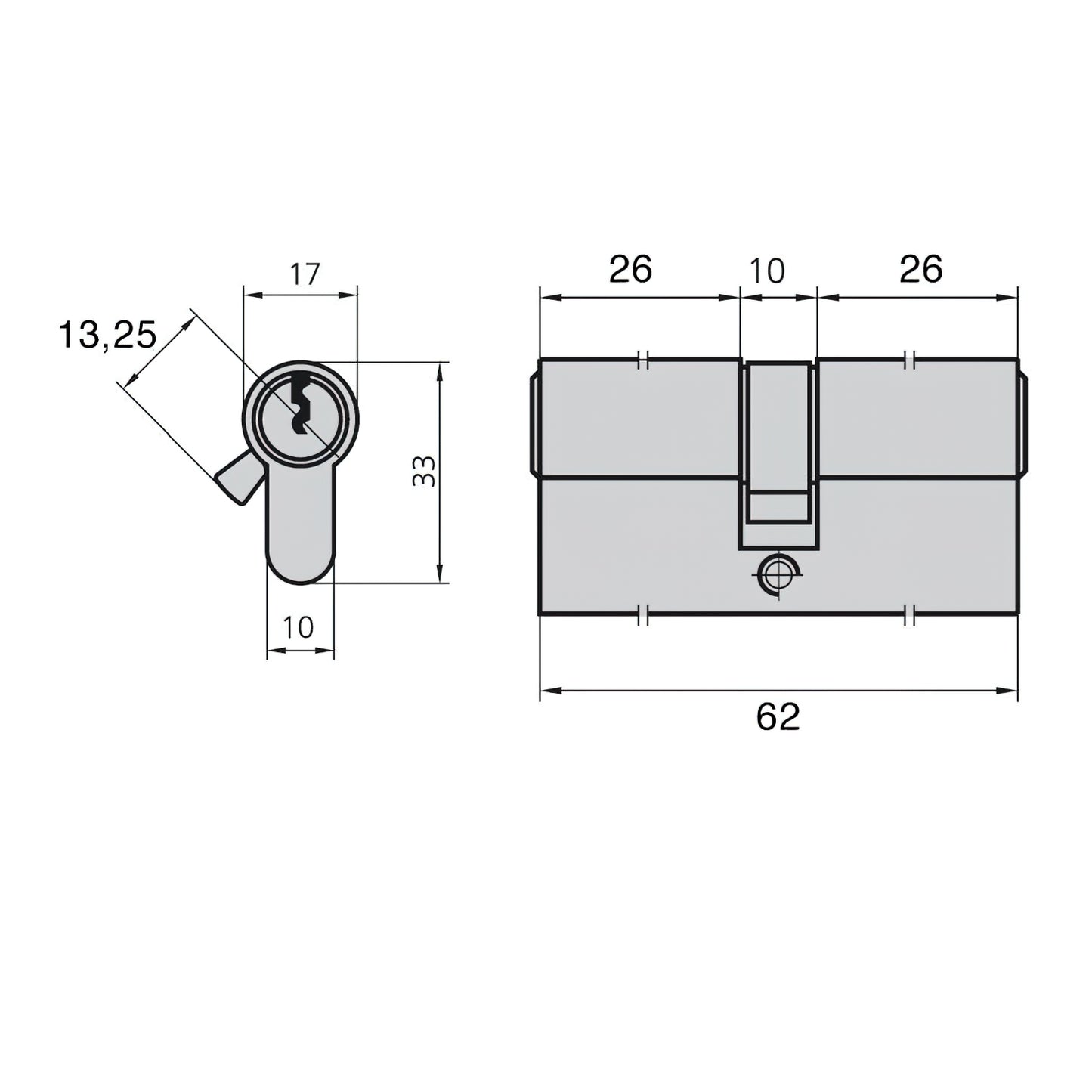 Cilindro Cvl 5990/26x26/ln Curto Came