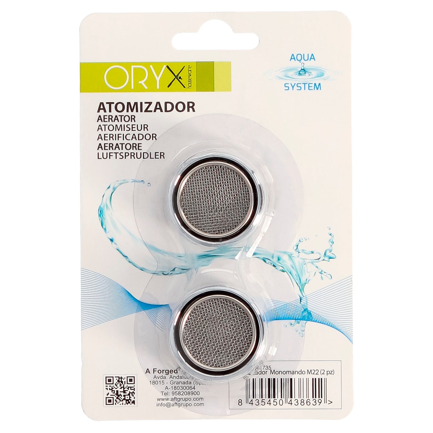 Atomizador Grifos / Monomando F22 (2 piezas) Filtro Aireador Grifo, Economizador de Agua, Difusor Grifo, Aireador Economizador