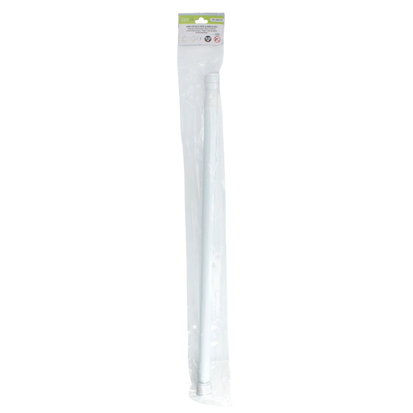 Barra Para Cortina Ducha Extensible Aluminio Blanco 70 a 125 cm.