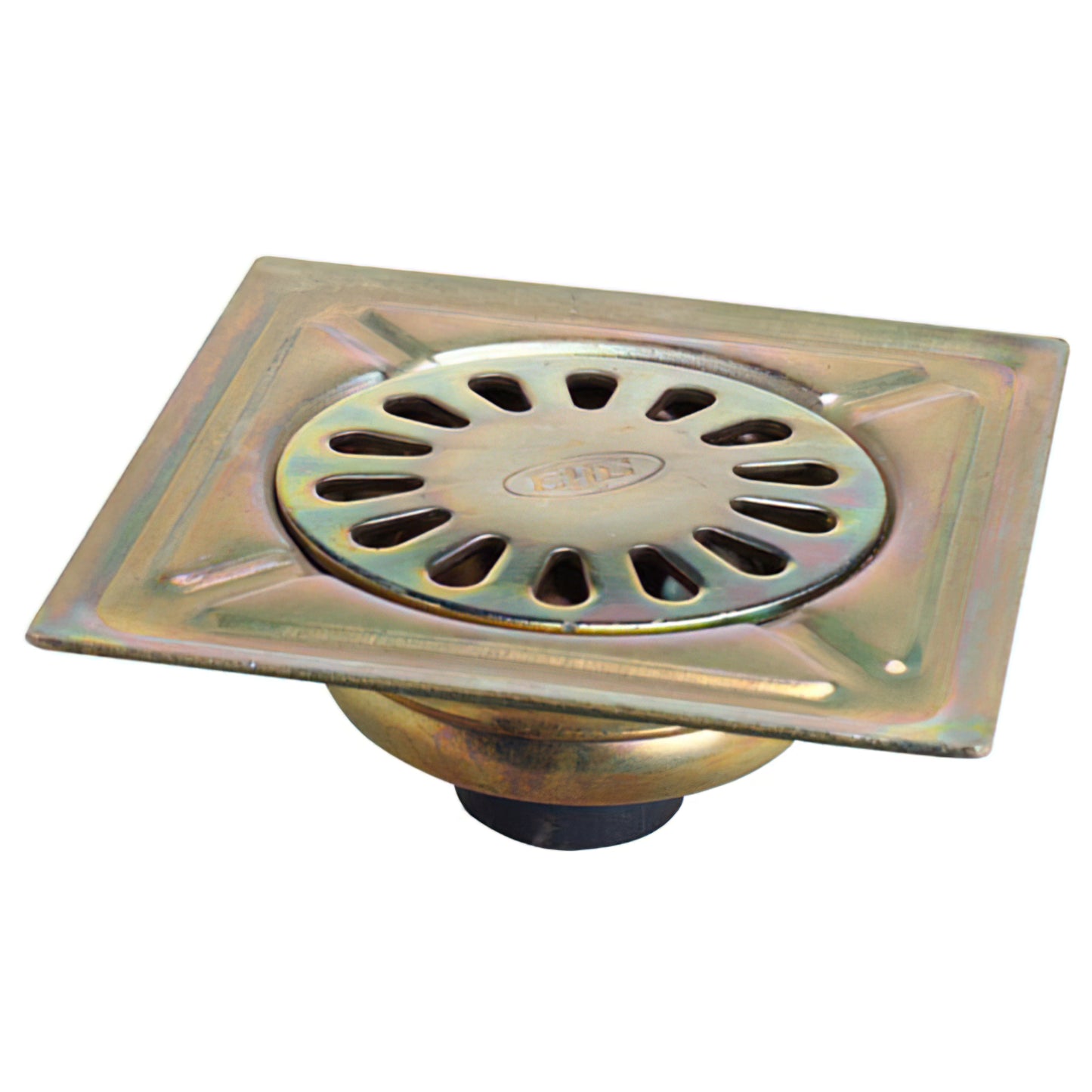 Dreno de aço bicromado 80x80 mm. soquete de 22mm.