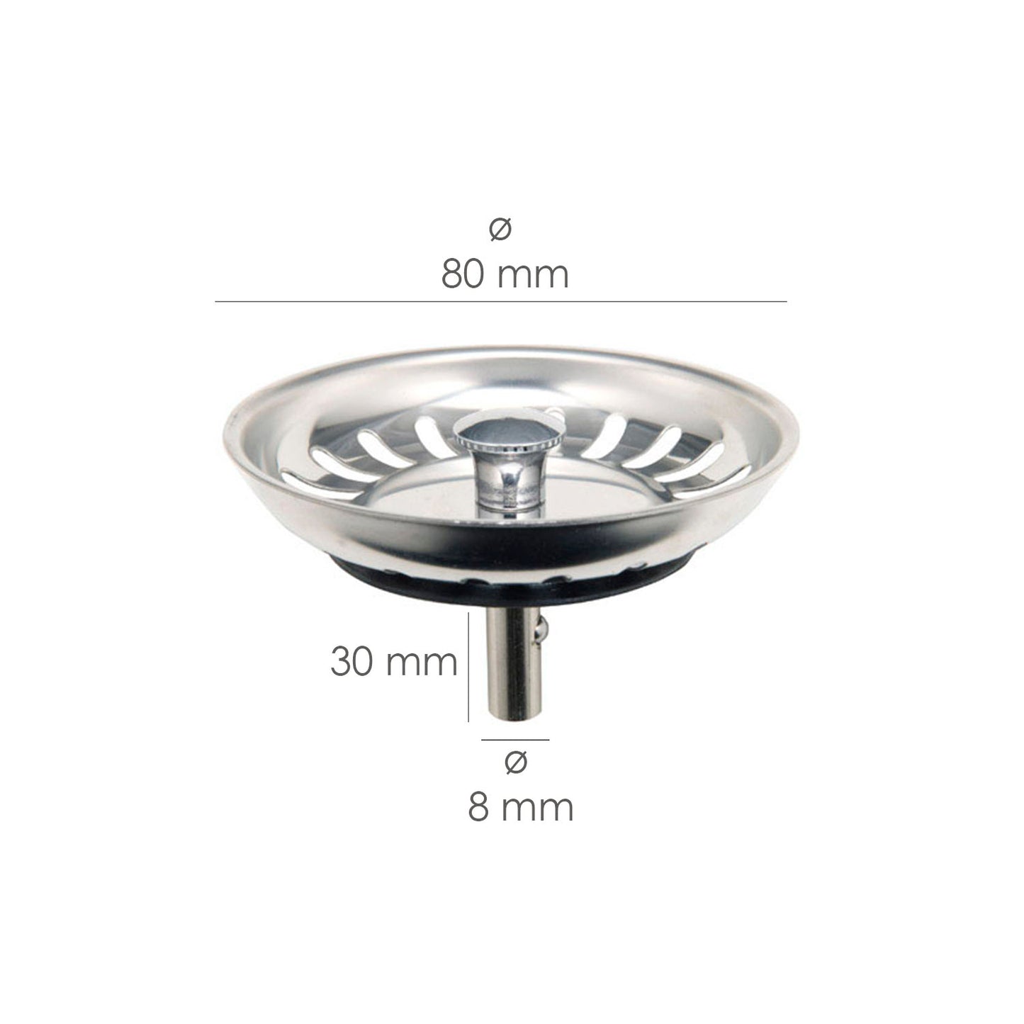 Tapon Valvula Cesta Para Fregadero, Inoxidable T-93bm-115 1 1/2