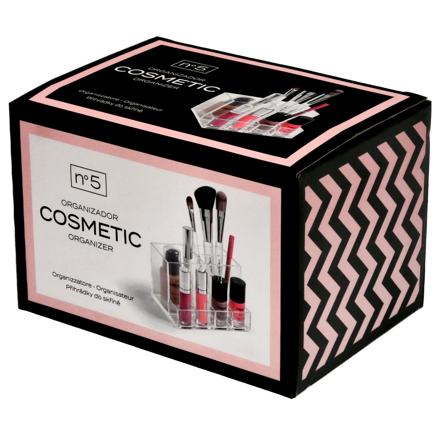 Organizador Maquillaje / Cosmetica Transparente 10,2x14x9 cm.