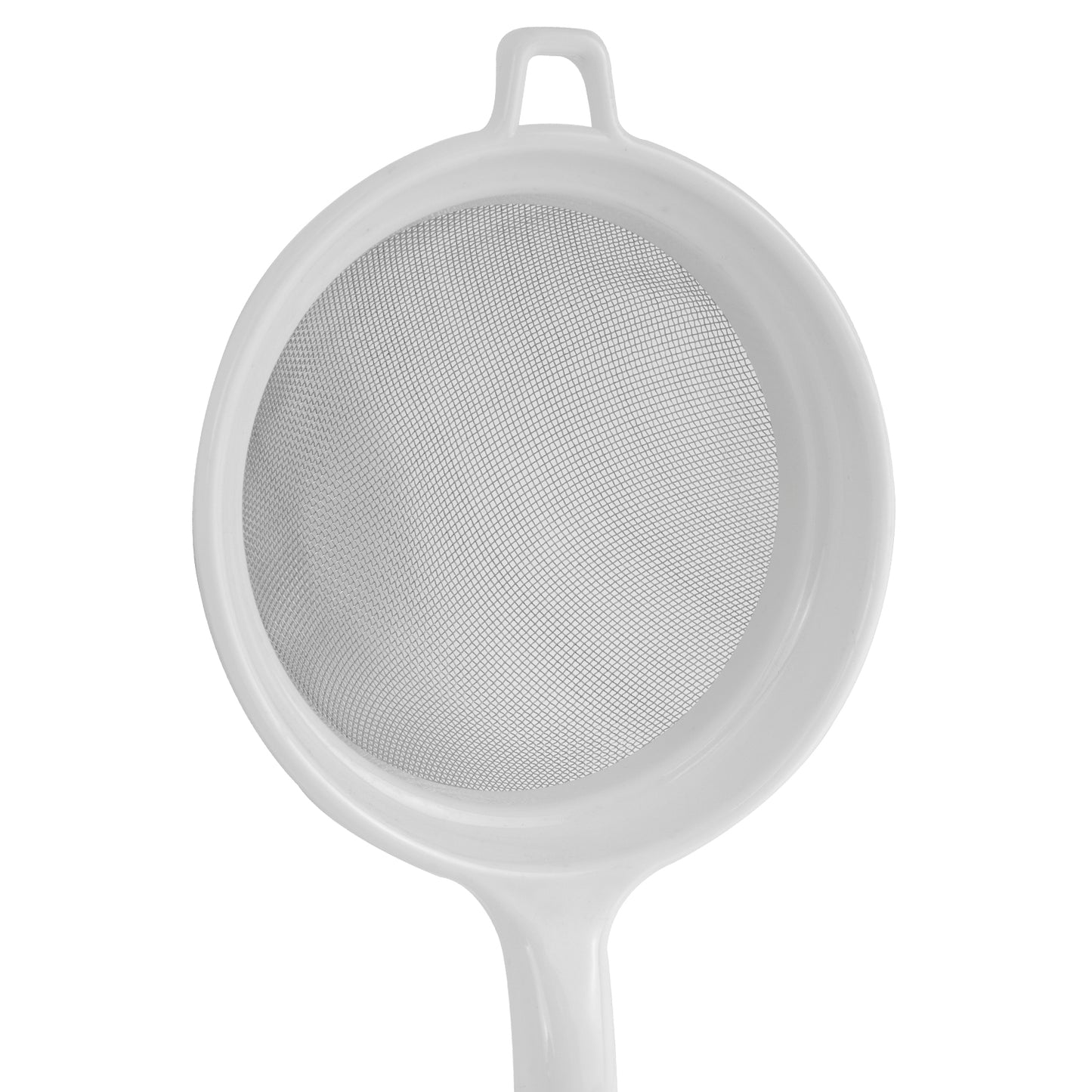 Filtro de aço inoxidável Ø 12,5 cm. Com alça de plástico