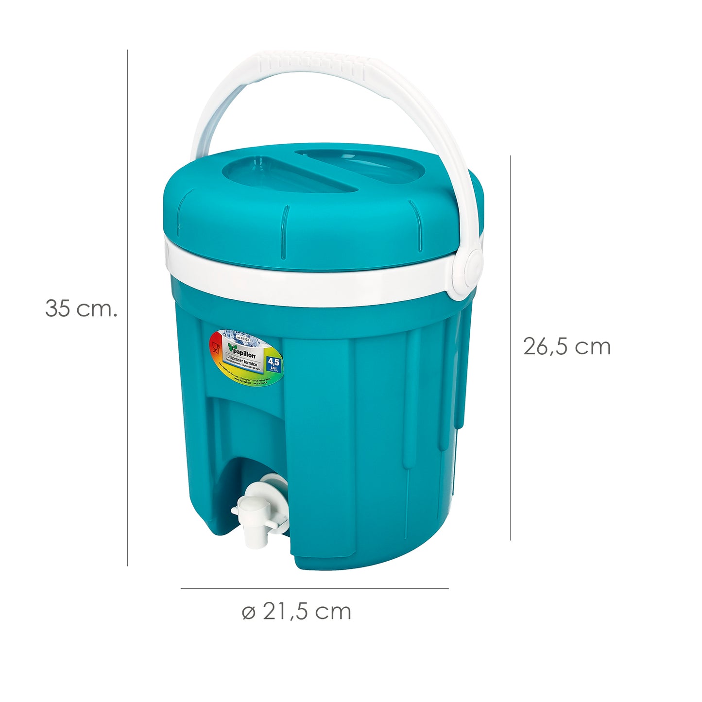 Garrafa Isotérmica Com Torneira Dispensadora Capacidade 4,5 litros.