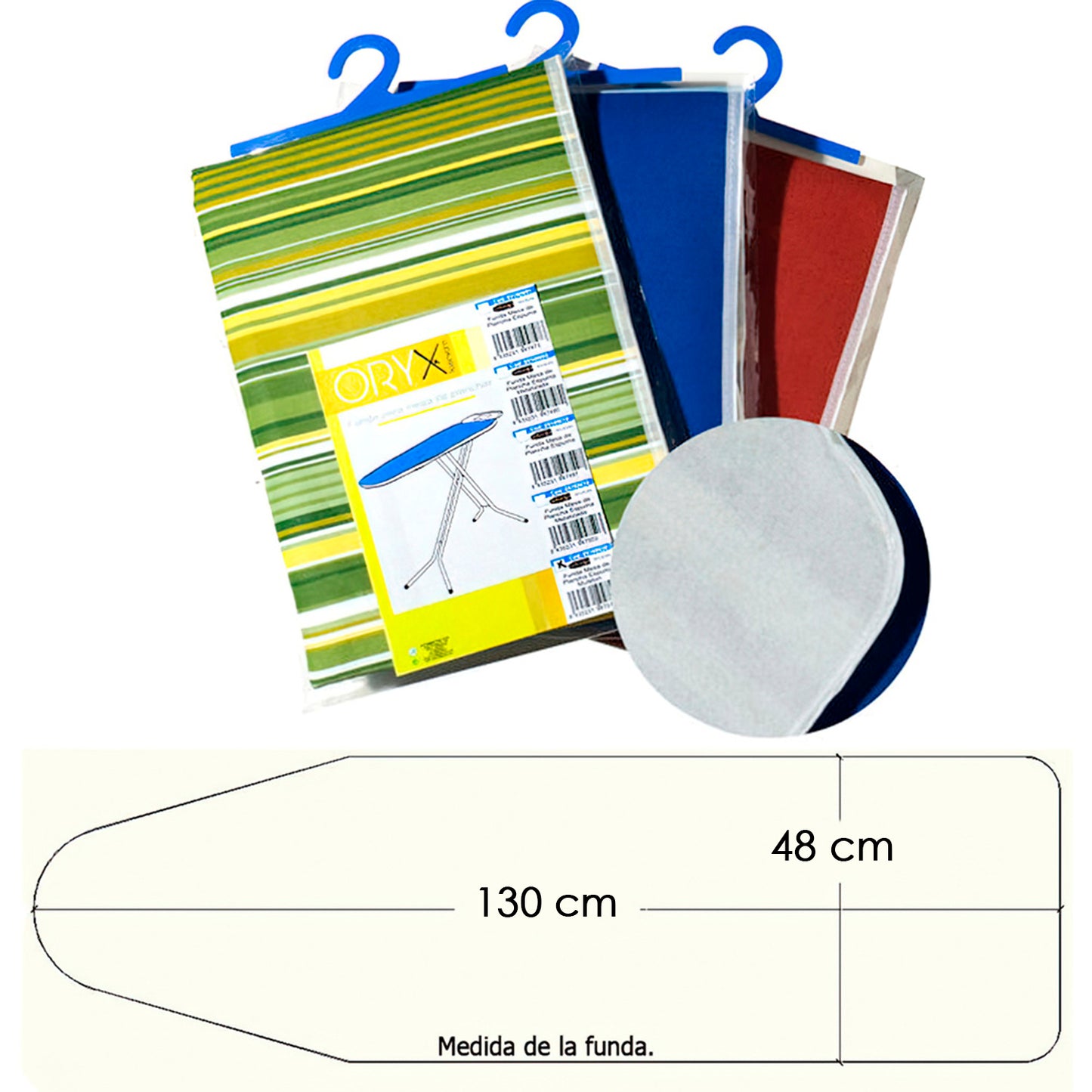 Tampo de mesa de ferro mulas de espuma 140x42 cm