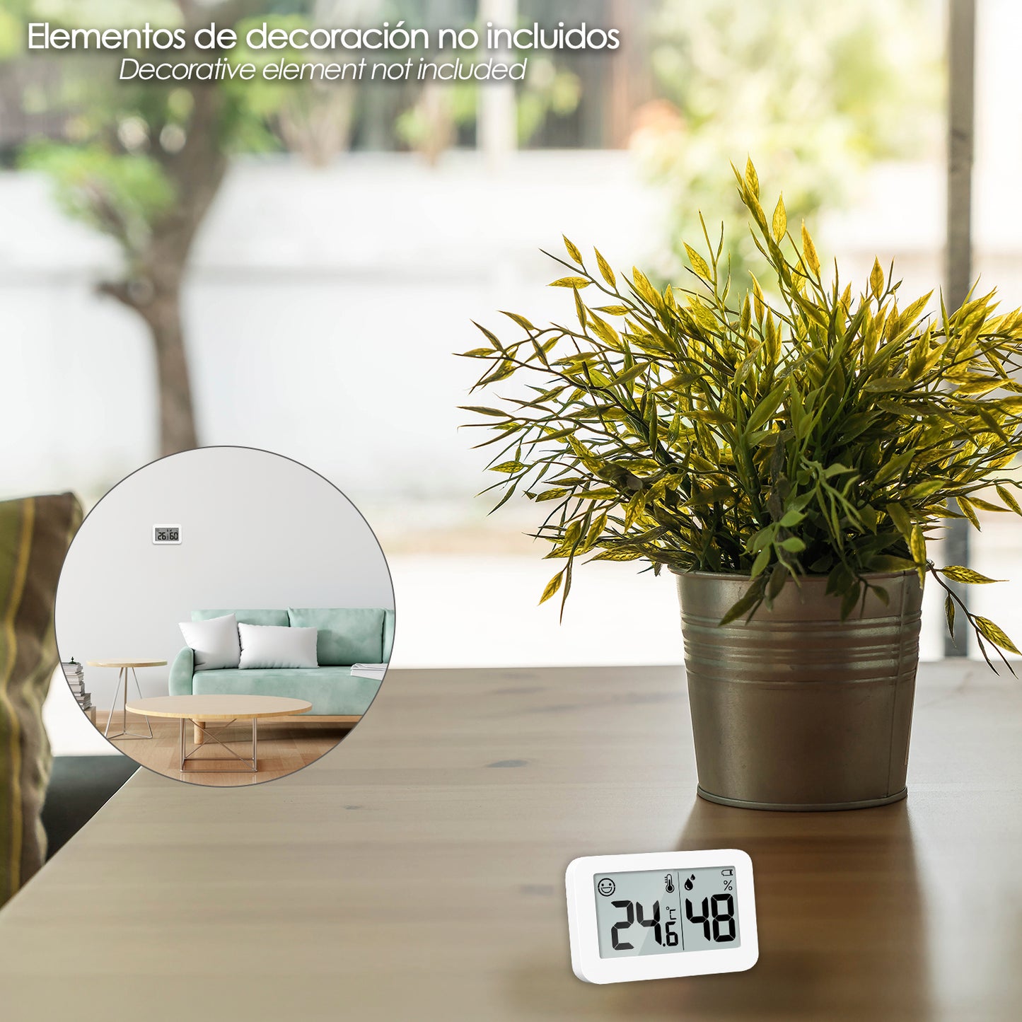 Termometro Digital Con Indicador Humedad