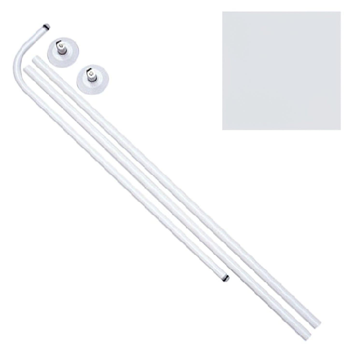 Barra de Banho Curva 18 mm. (80x 80 a 122) Branco