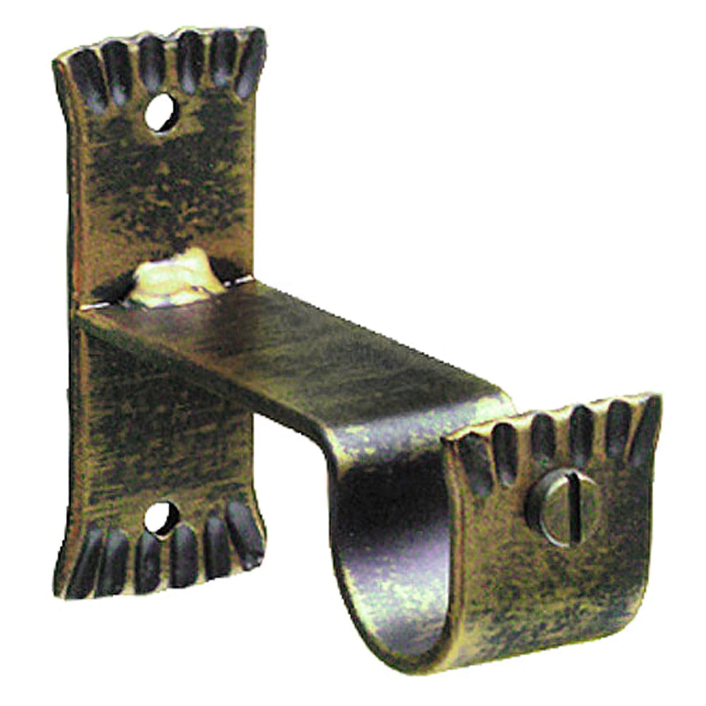 Suporte Central Forjado Ø 28 mm. Conjunto Preto / Dourado 2 Peças