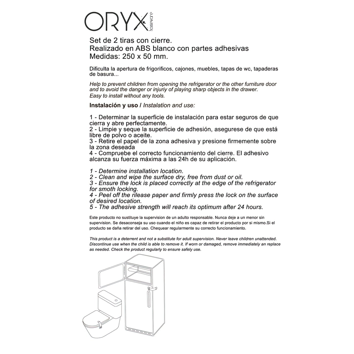 Protector Cierre Seguridad Frigorífico / Cajon (Bister 2 Piezas)