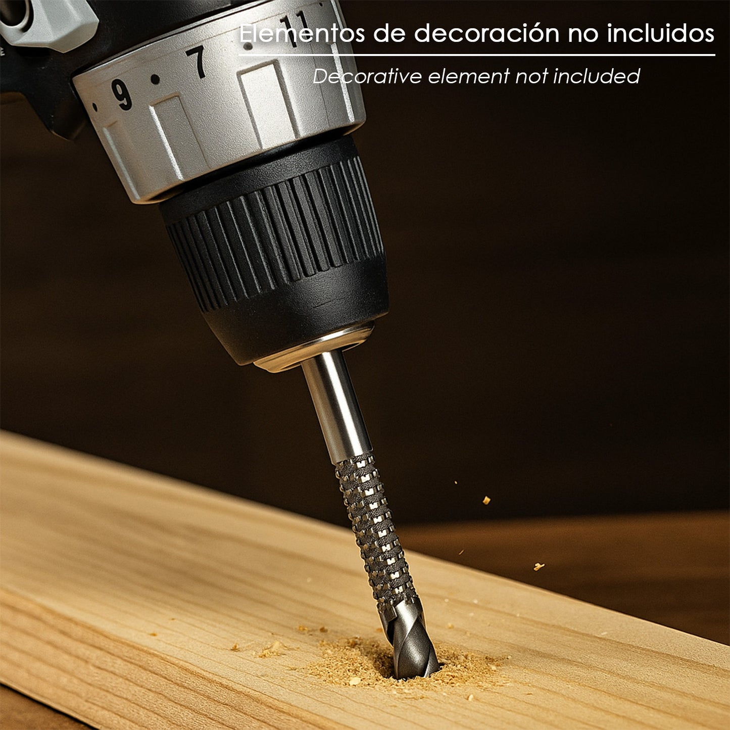 Fresa Rotativa Para Madera Espigada Ø 6 x 90 mm. Para Taladro / Fresadora