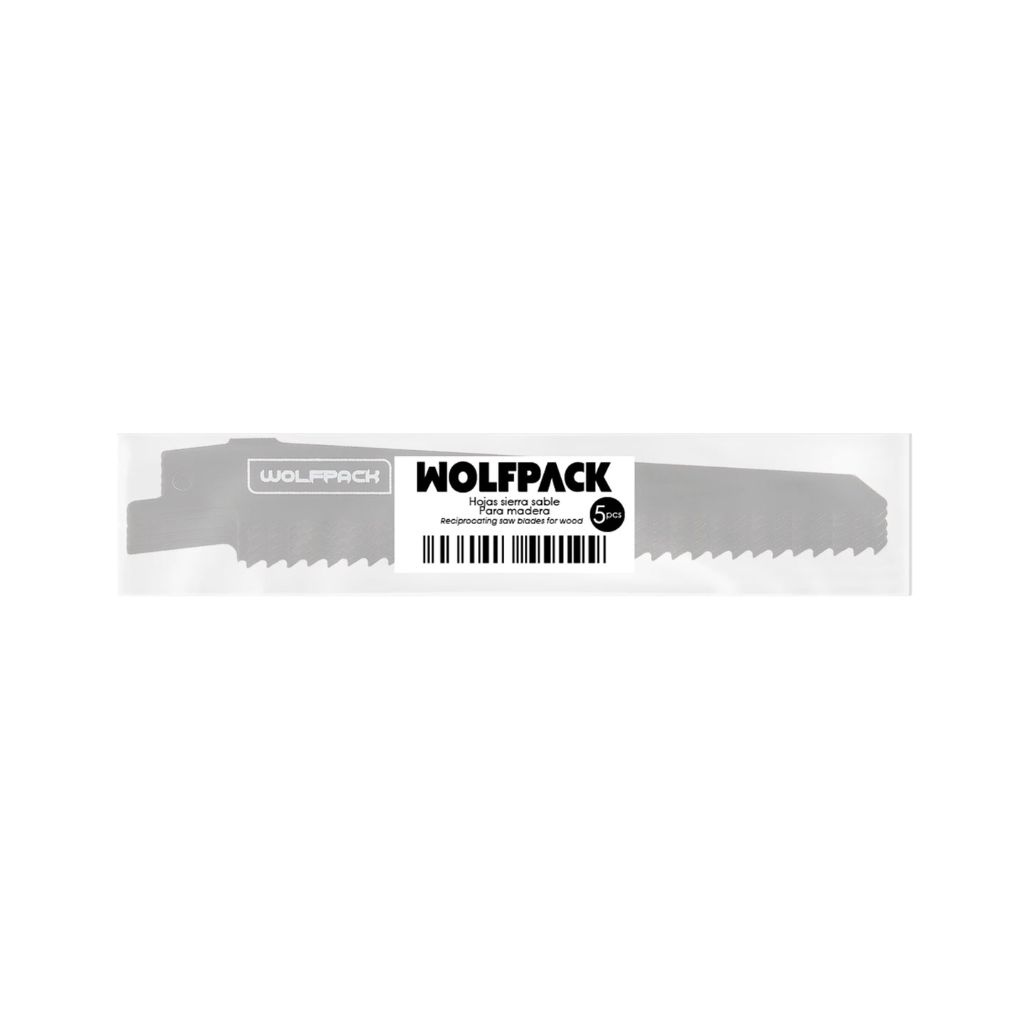 Hoja Para Sierra Sable Madera 152 mm. 6 TPI. 5 piezas. Especial para madera.