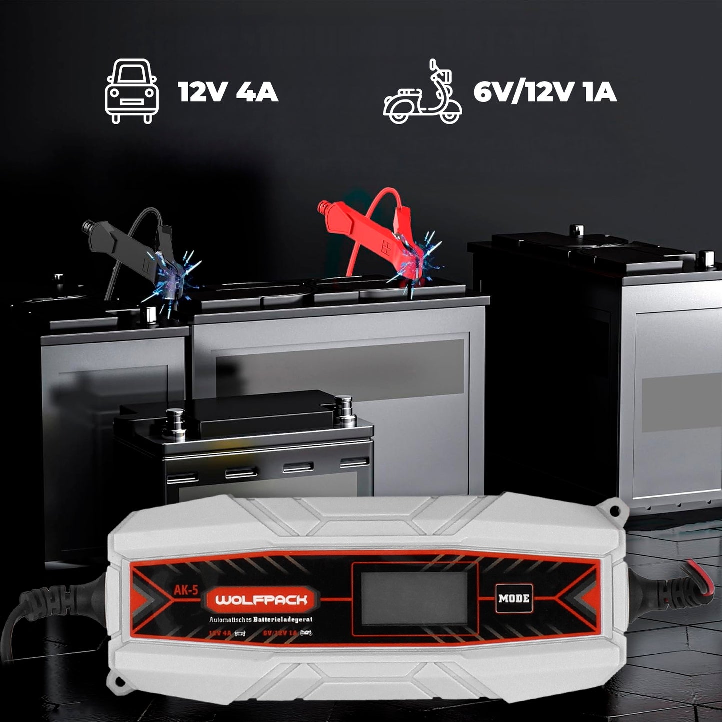 Cargabaterias Con Mantenedor de Carga 4/12V 10-10Ah Automatico