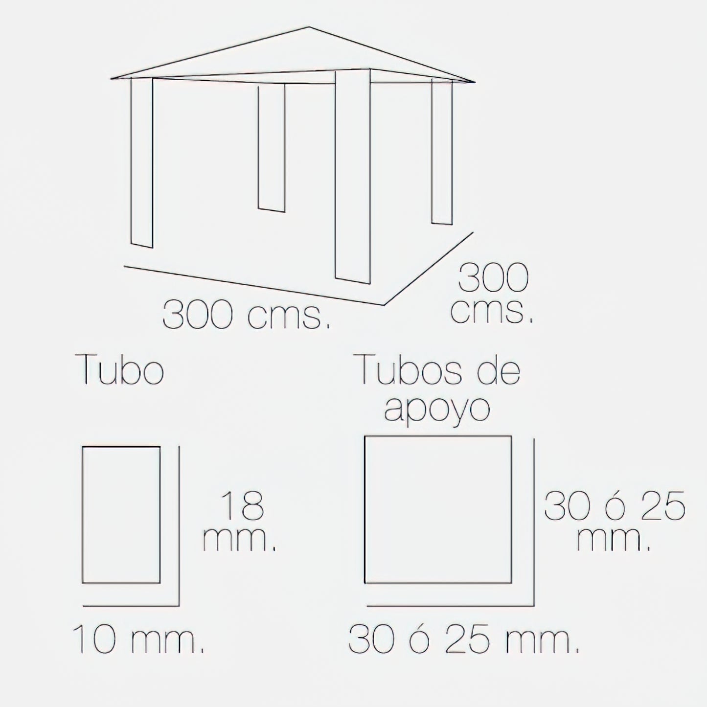 Pergola Papillon 3x3 metros dobráveis