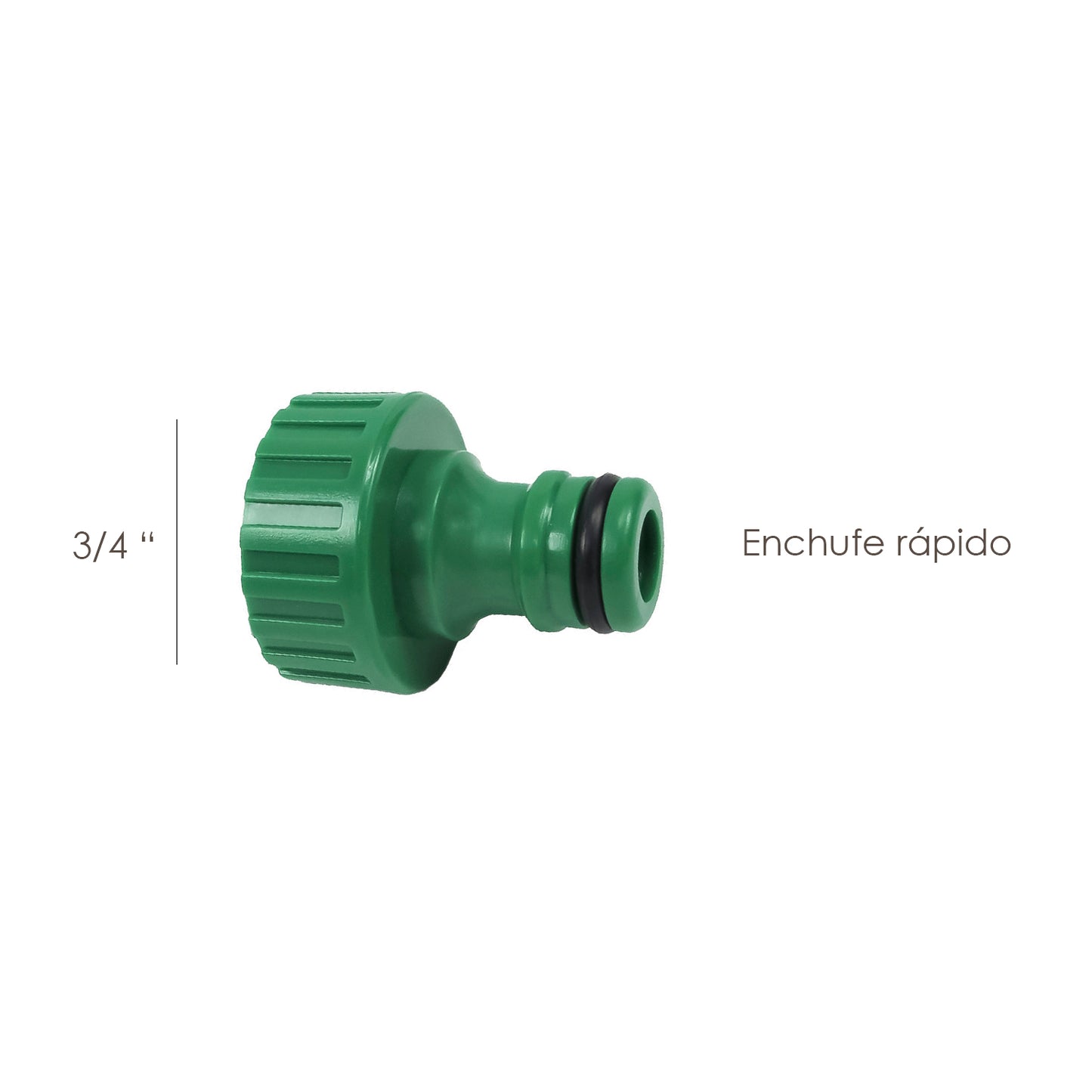 Adaptador Manguera Plastico 3/4 hembra Blister