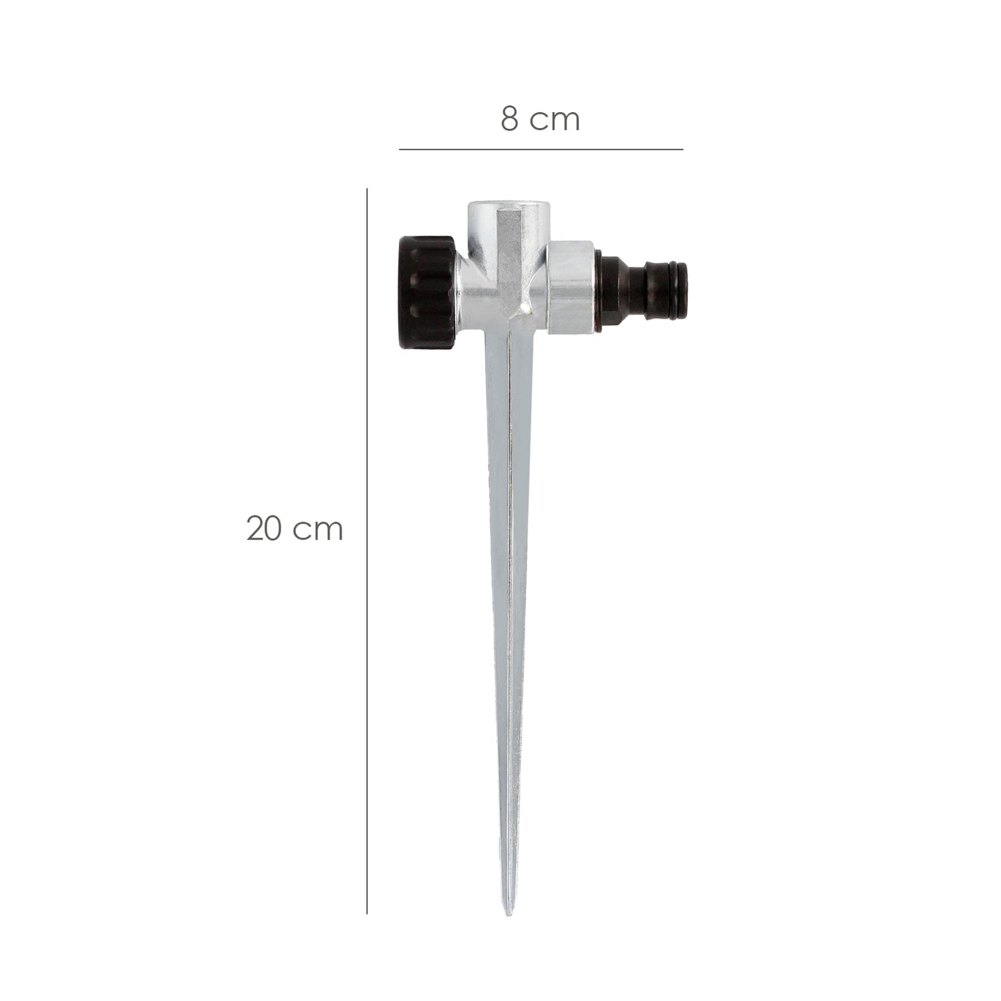 Espiga para aspersor de metal Saturnia com cordão de mangueira