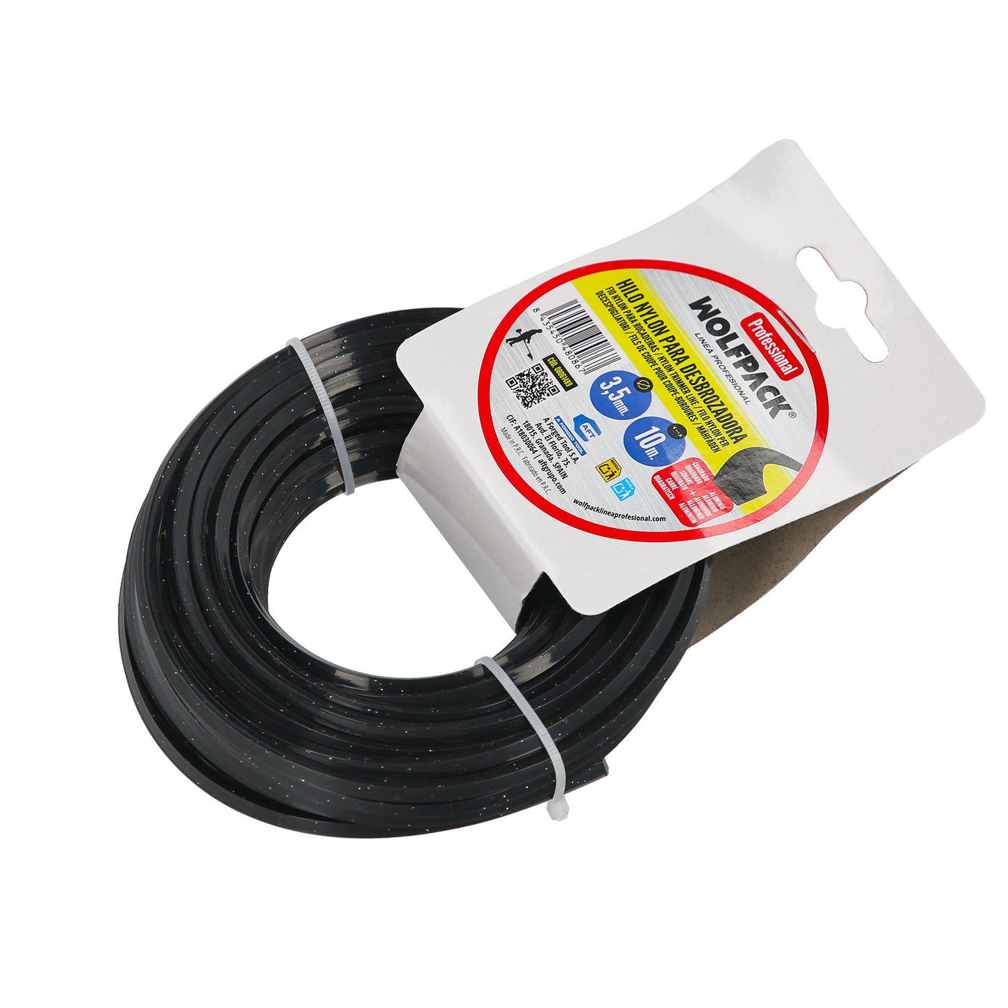 Hilo Nylon/Aluminio Cuadrado Profesional 3,5mm (Rollo 10mt.)