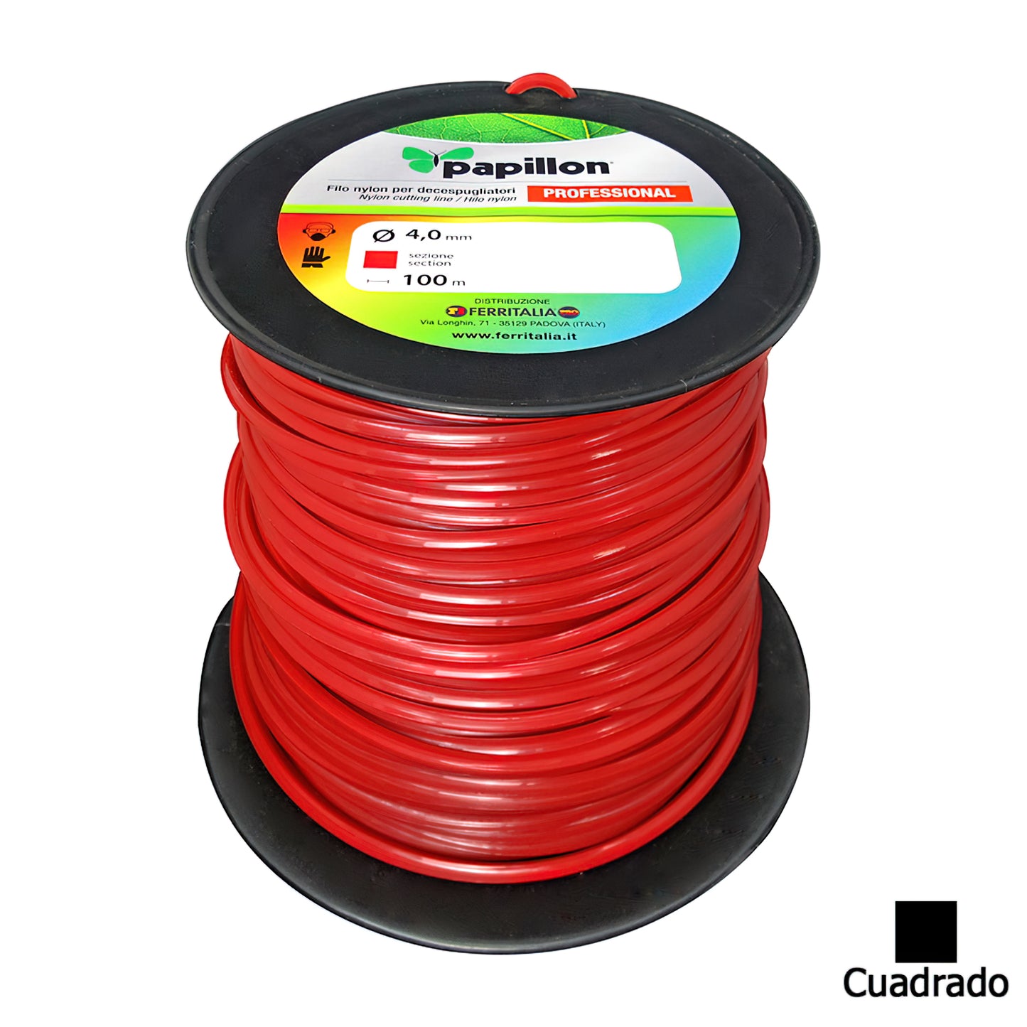Linha Nylon Quadrada Profissional Ø 4,0 mm (Bobina de 100 Metros)