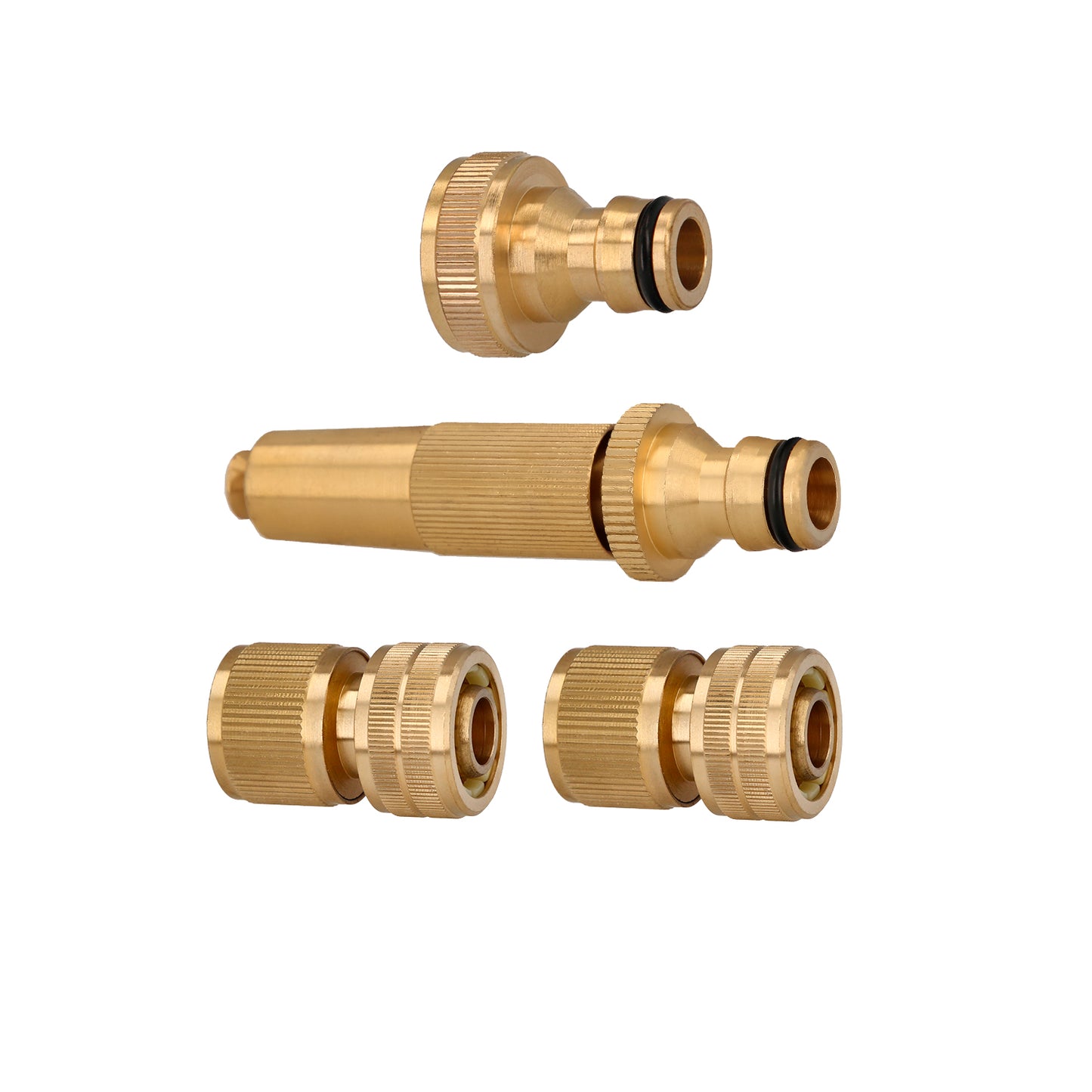 Set Riego 4 piezas Para Mangueras 1/2" Fabricado en laton.