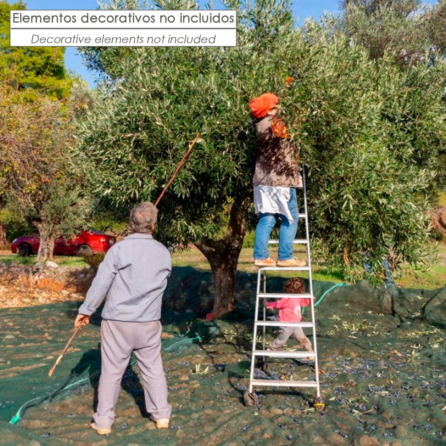 Mantas Aceituna 5 x 10 Metros. Multiusos 100% Hdpe Gramaje 90 Gr/m2. Reforzada, Con Ojales, Mantos Aceituna, Fardos Aceituna,