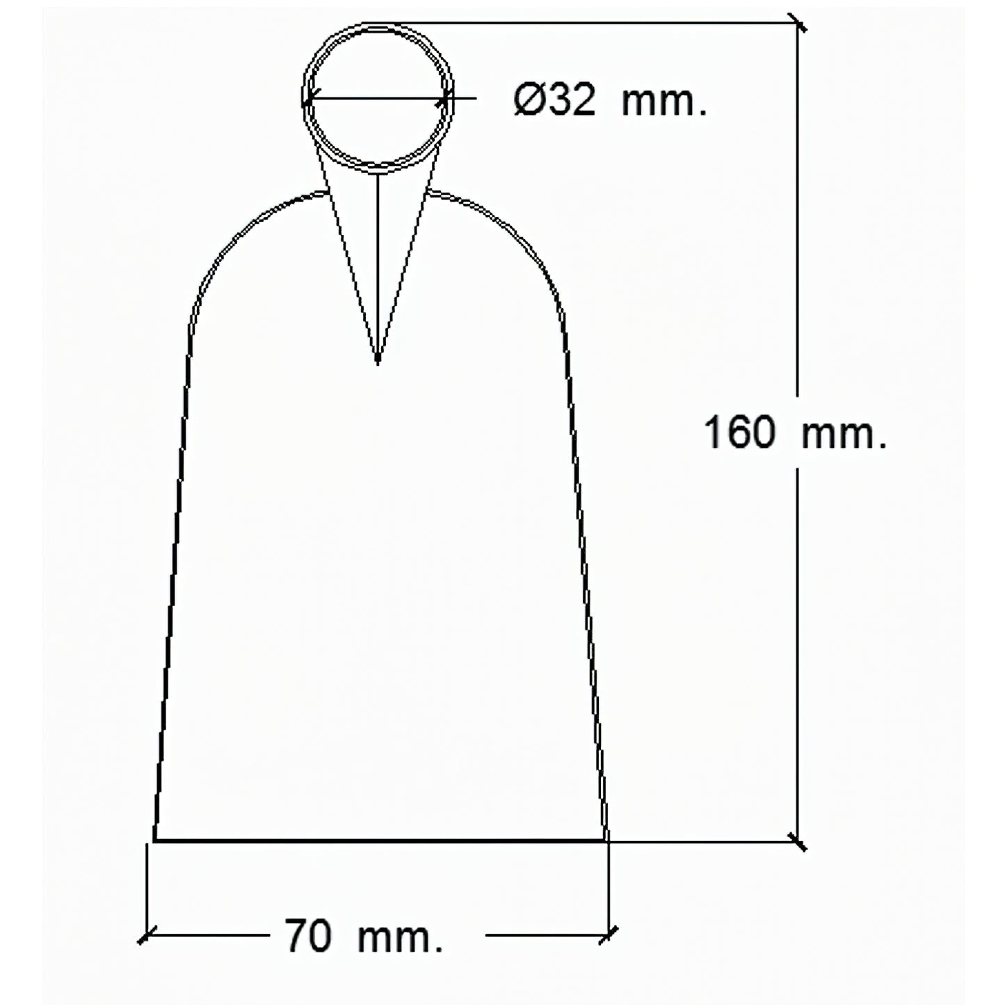 Enxada forjada sem cabo 343/310 gramas