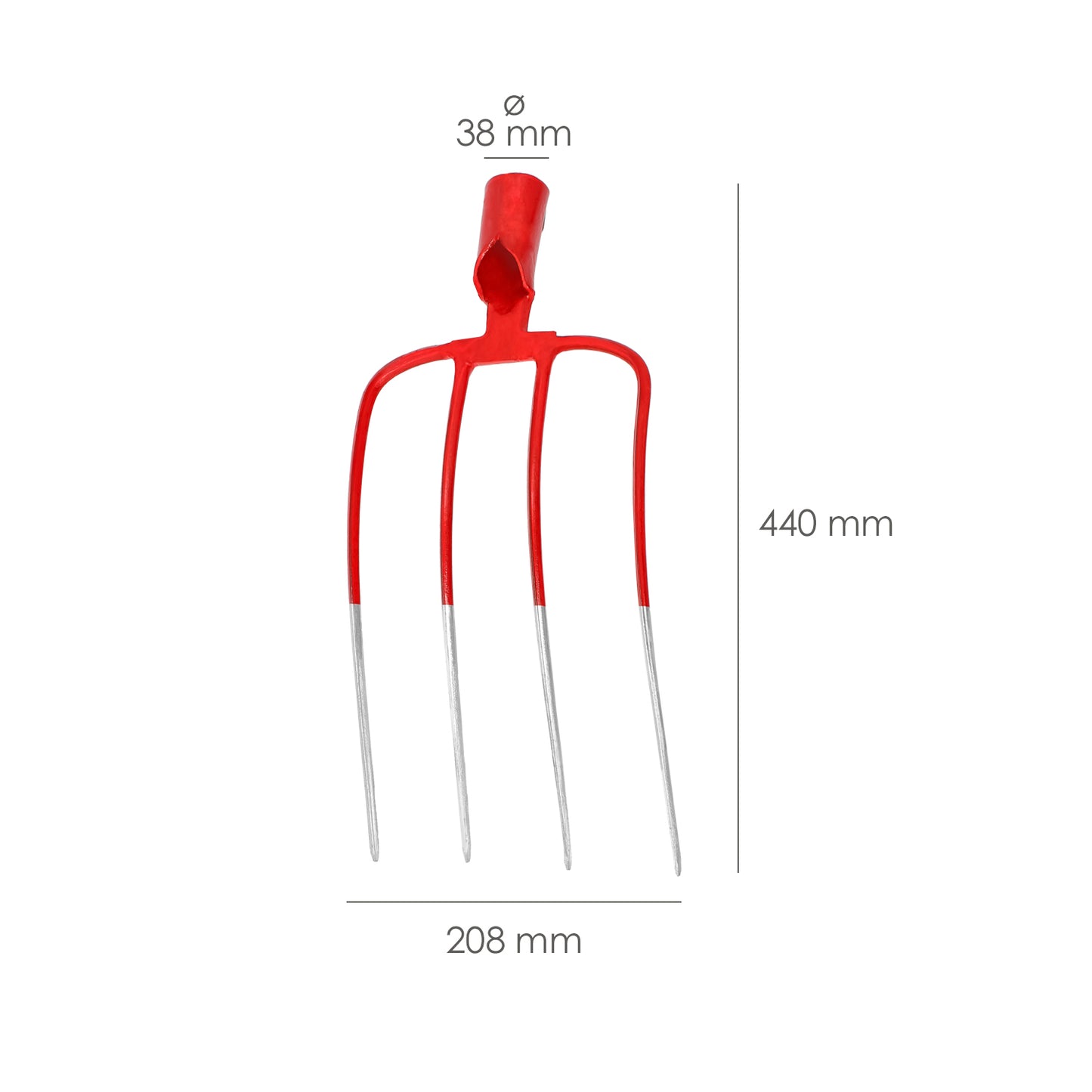Horca Sin Mango 560 / 4 Puas