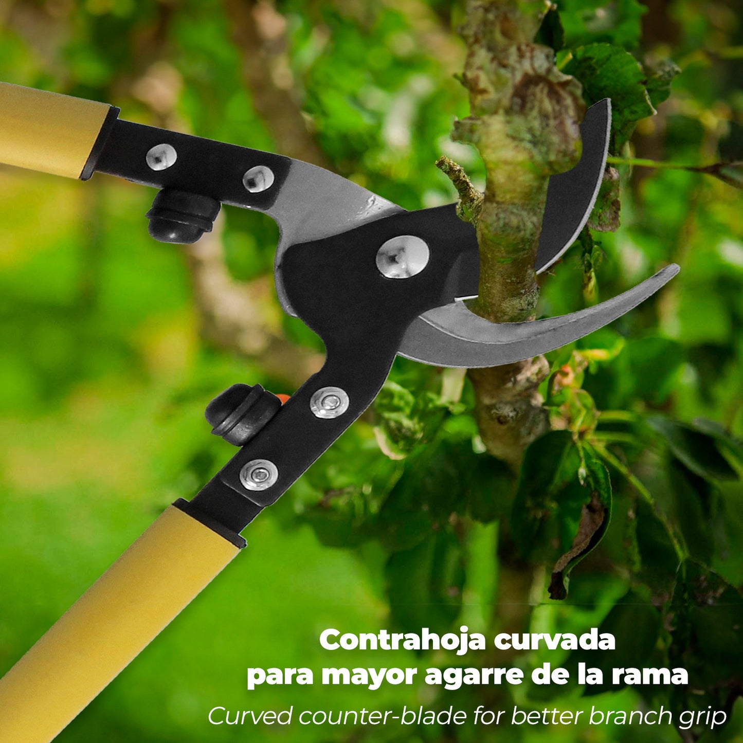 Tesoura de poda profissional em aço 1172/40 cm. 2 mãos